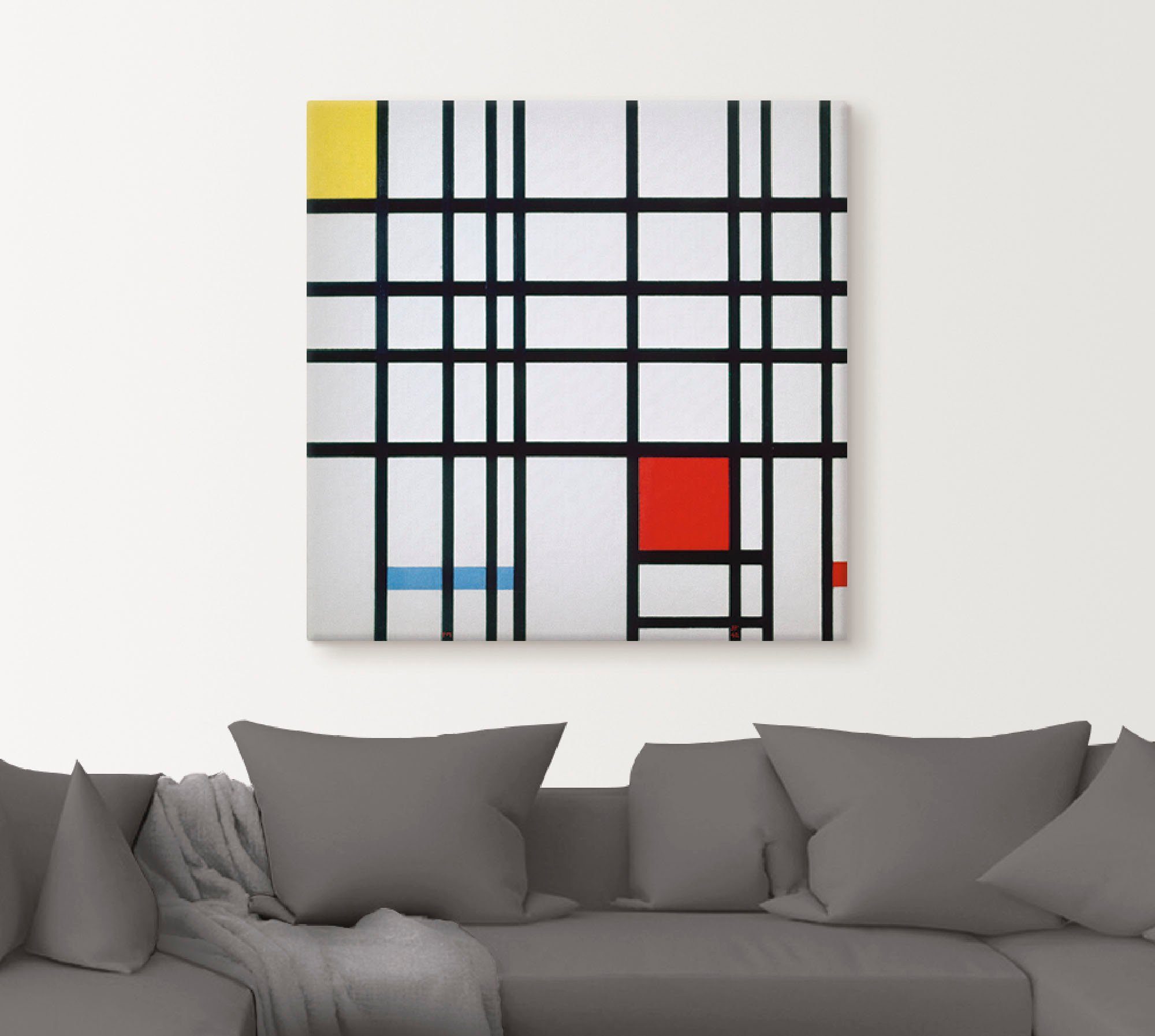 Artland Artprint Compositie met rood blauw en geel. als artprint van aluminium, artprint op linnen, muursticker of poster in verschillende maten