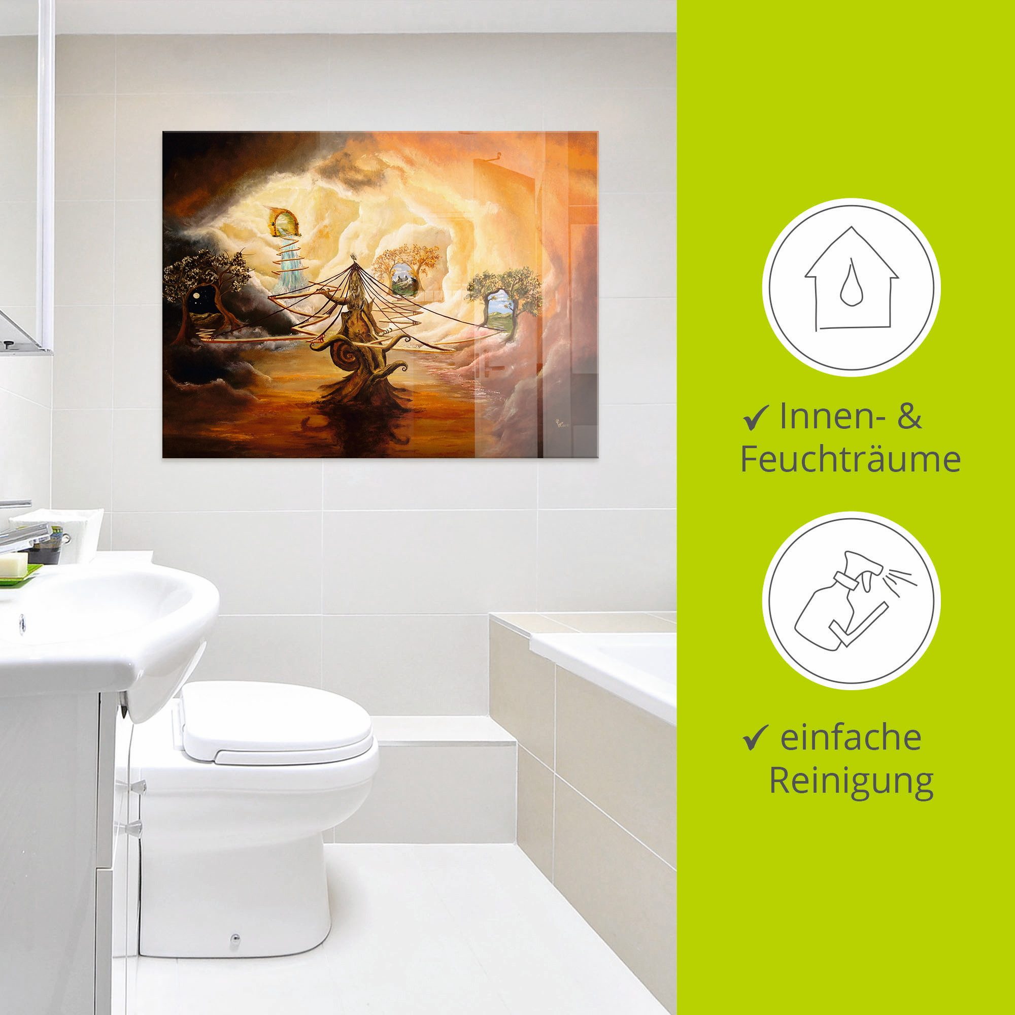 Artland Print op glas Gemaskeerde wegen in verschillende maten