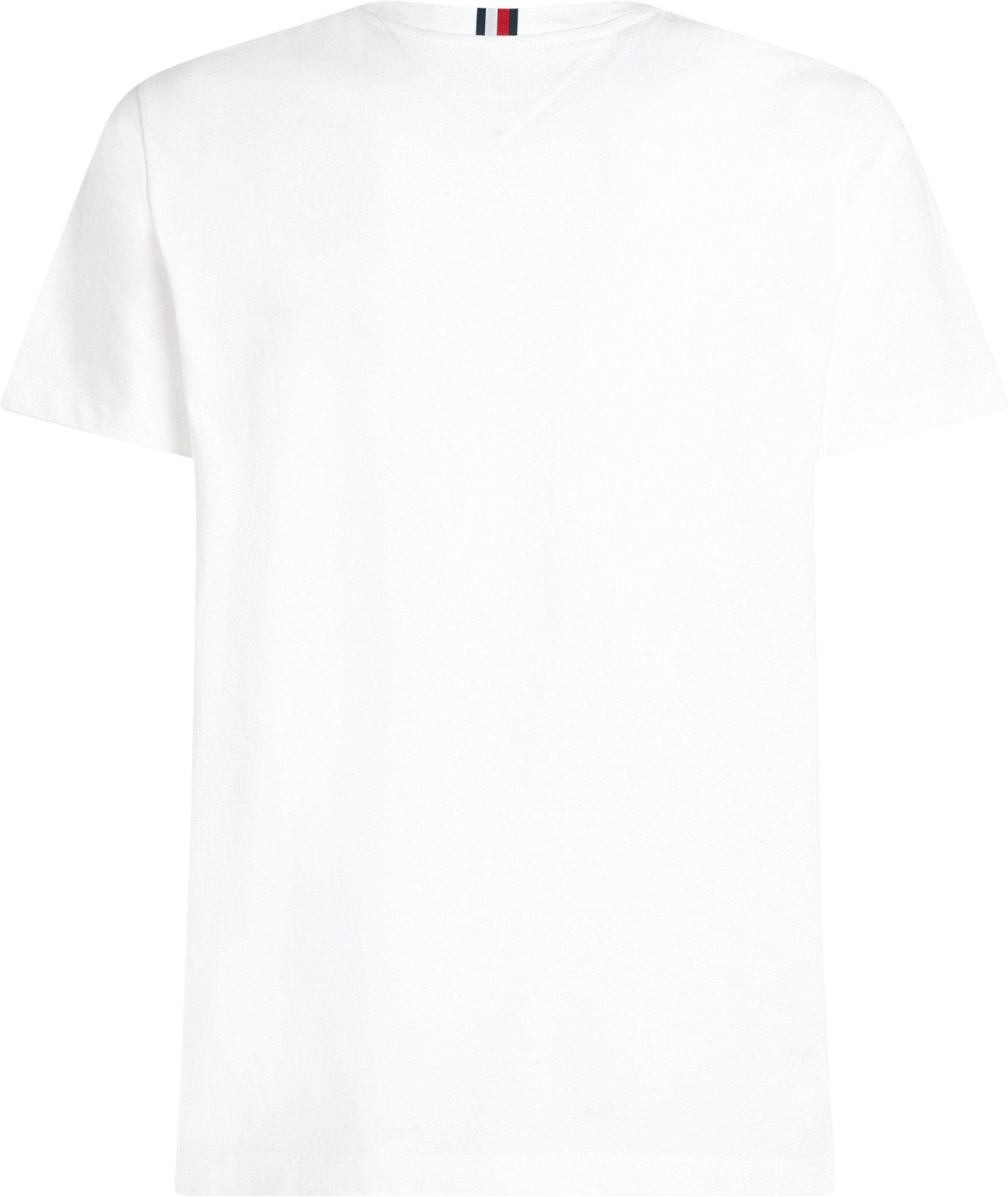 Tommy Hilfiger Shirt met ronde hals BT-SCRIPT LOGO TEE-B in grote maten, logoborduring