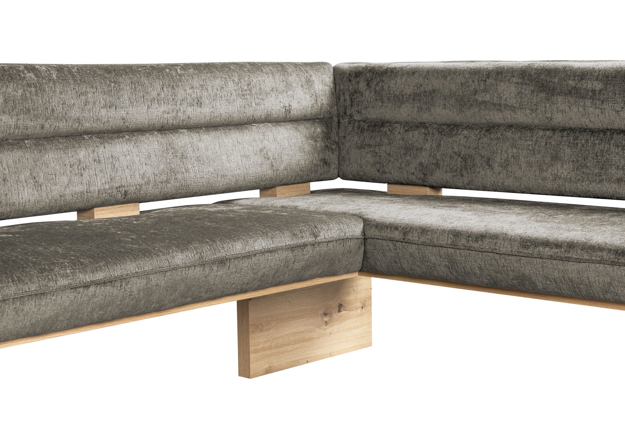 Home affaire Eethoek Louise + Miles eetkamerset, zitgroep, hoekbank, keukenbank Eetkamer zitgroep stoelen tafel en bank comfortabel gepolsterd (4-delig)