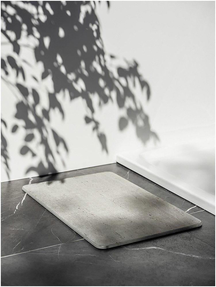 WENKO Badmat Model Puna antislip, sterk waterabsorberend, van kiezelgur (1 stuk)