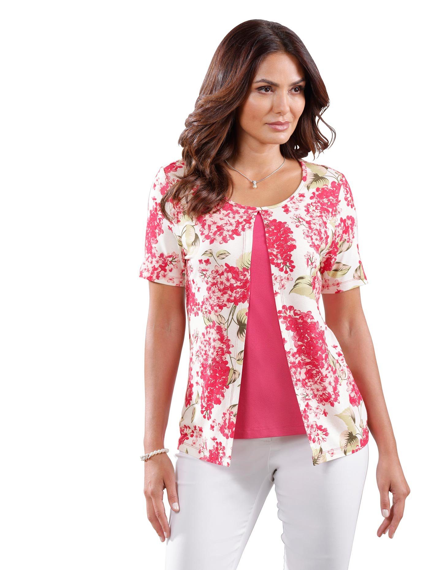 Lady 2-in-1-shirt (1-delig) dames 2-in-1 shirts maat 42 roze