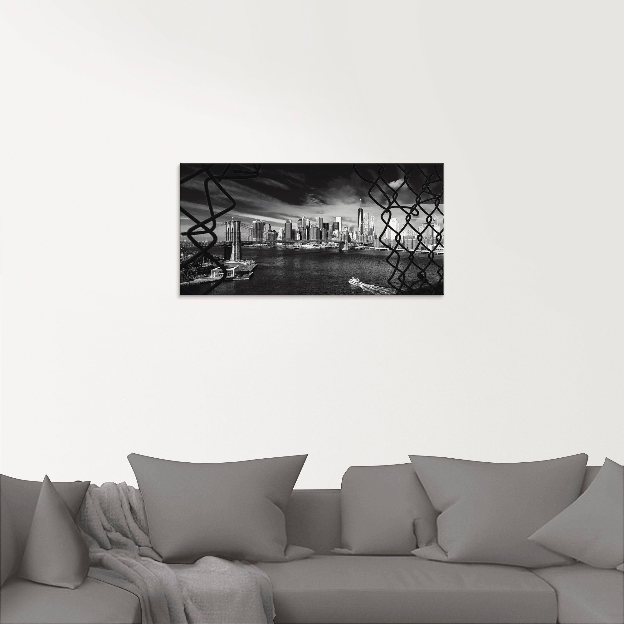 Artland Print op glas Brooklyn Bridge New York I