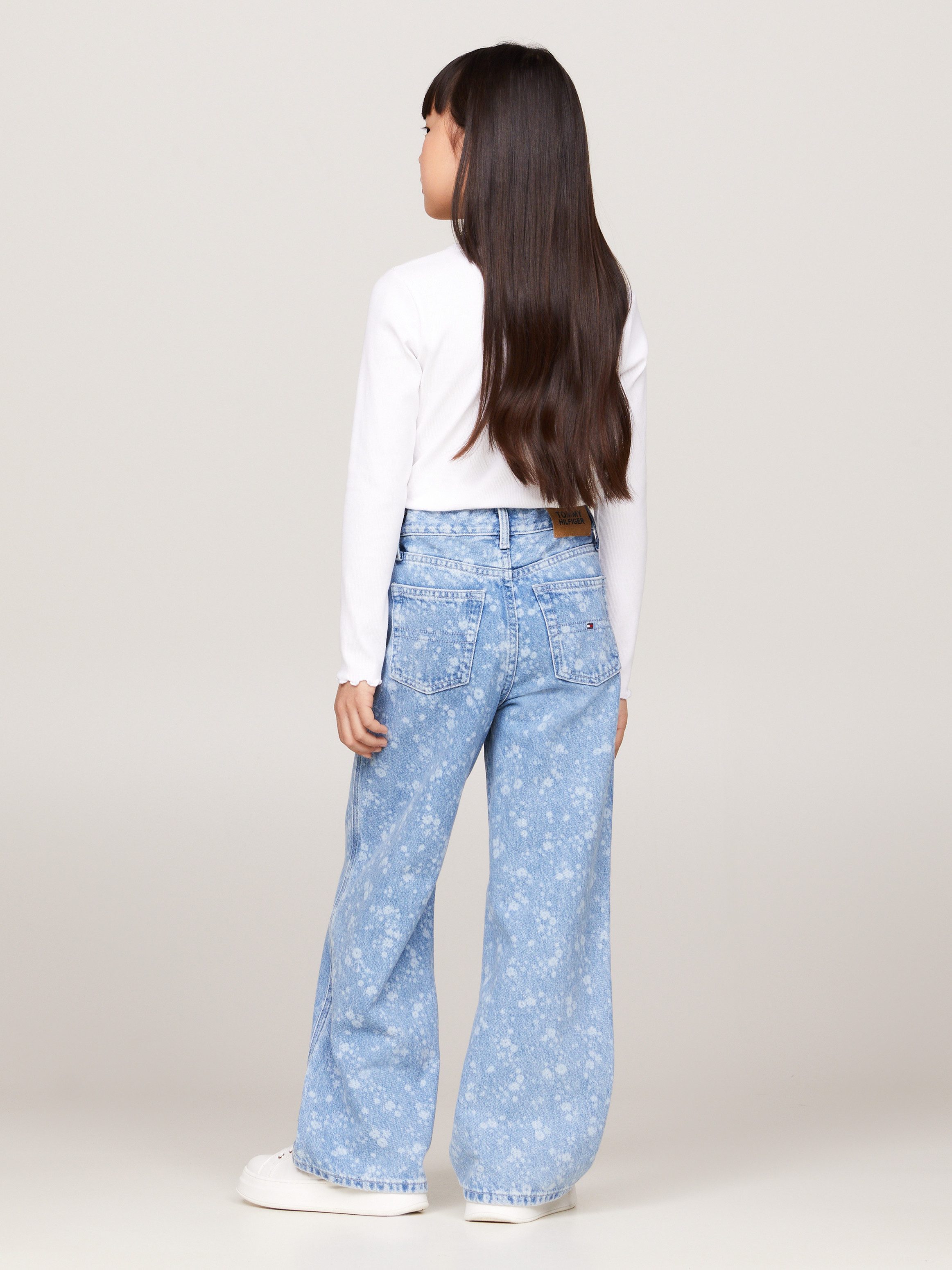Tommy Hilfiger Bootcut jeans MABEL FLOWER DENIM Kinderen tot 16 jaar in 5-pocket-stijl