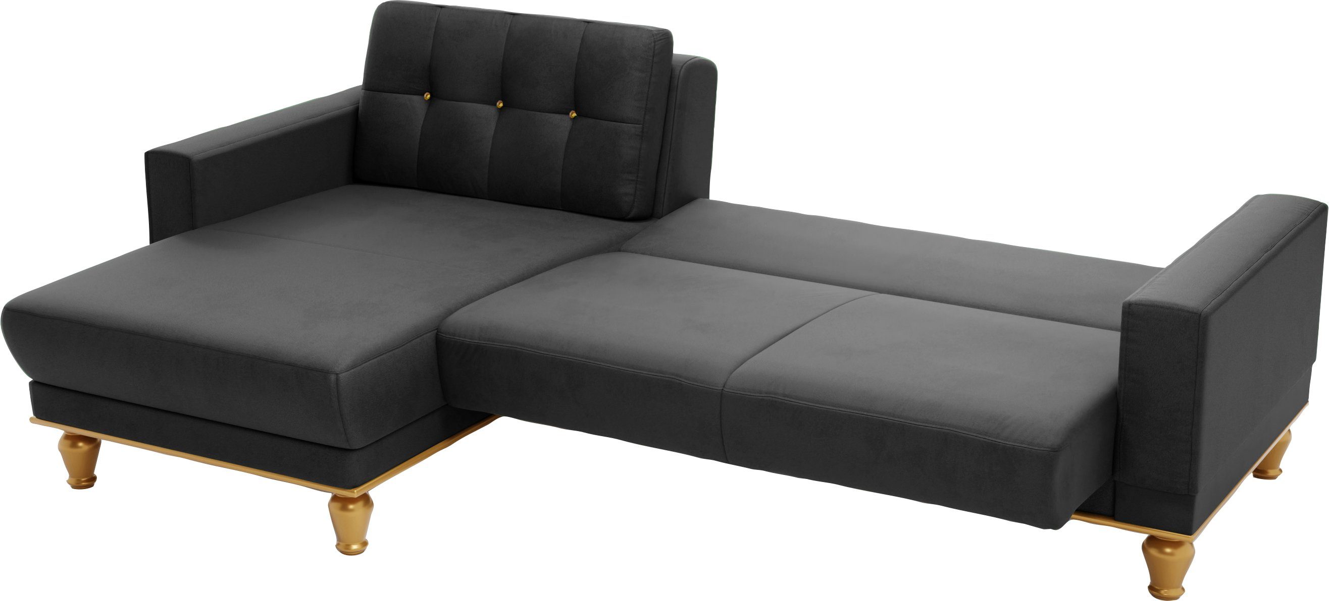sit&more Hoekbank Orient 5 L-vorm met strassteentjes, naar keuze met slaapfunctie en bedkist