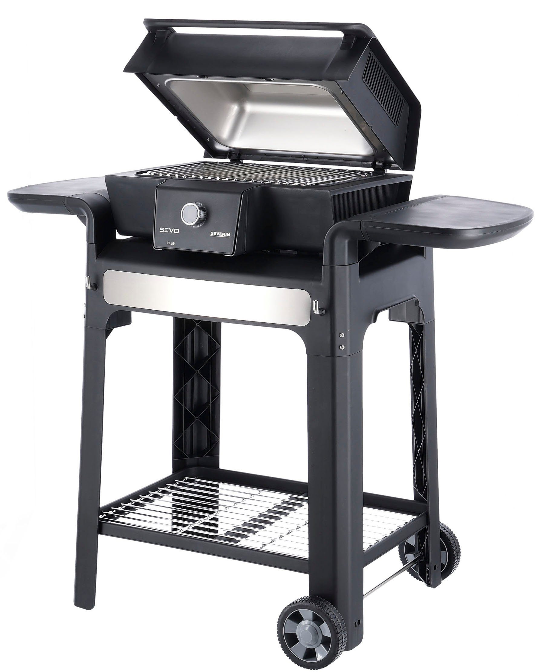 Severin Staande elektrische barbecue SEVO GTS PG 8107 snelle start, safe touch-oppervlak, ook als tafelgrill te gebruiken