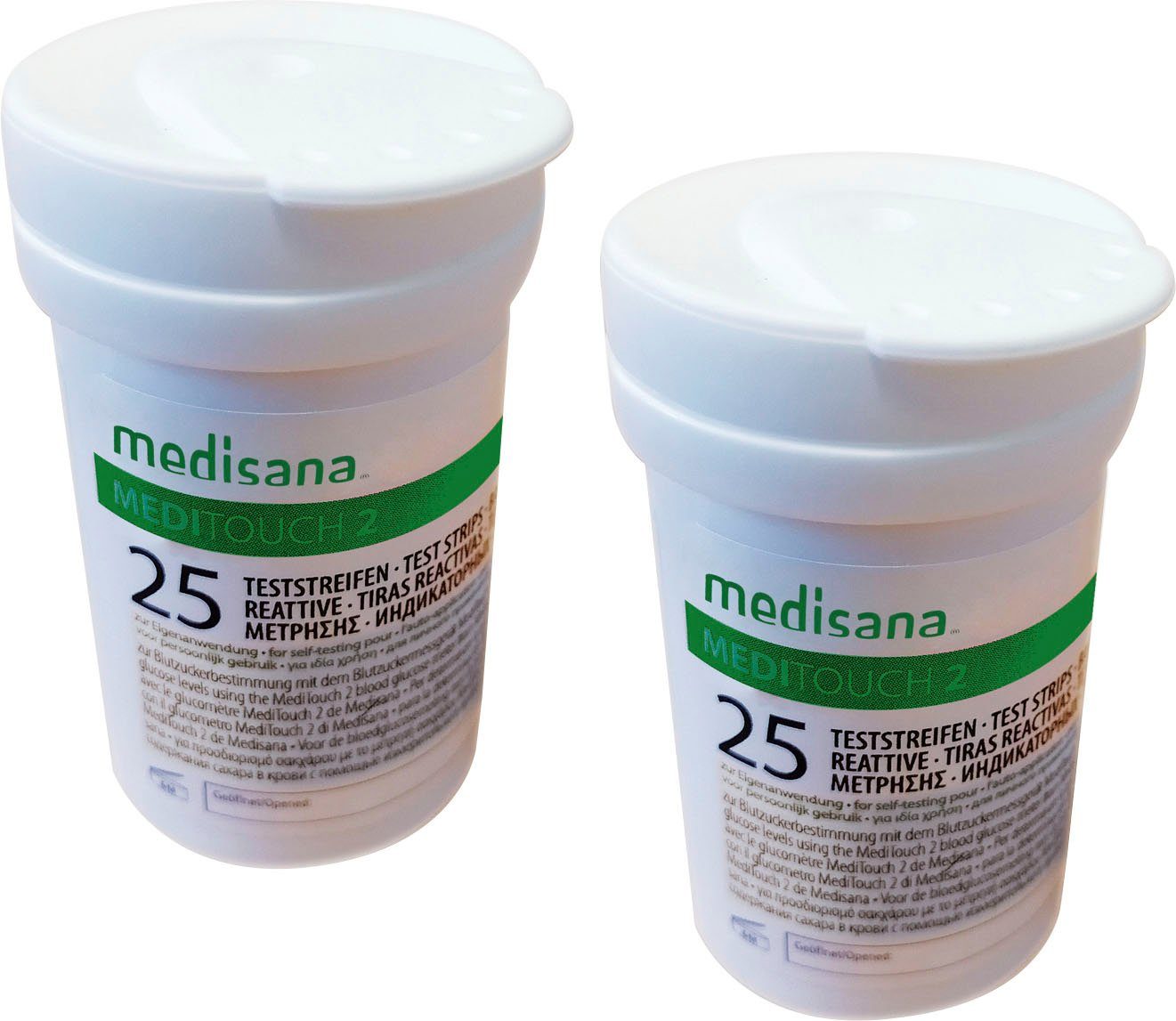 Medisana Bloedsuiker-teststroken MediDouch 79038 voor het zelf testen van bloedglucose met de meditouch 2 bloedsuikermeter (set, 50 stuks)