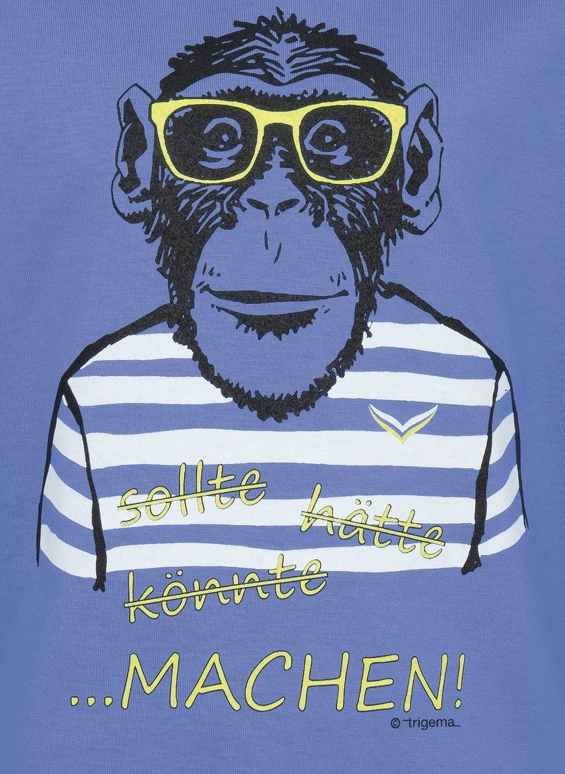 Trigema T-shirt TRIGEMA T-shirt met grote apenprint (1-delig)