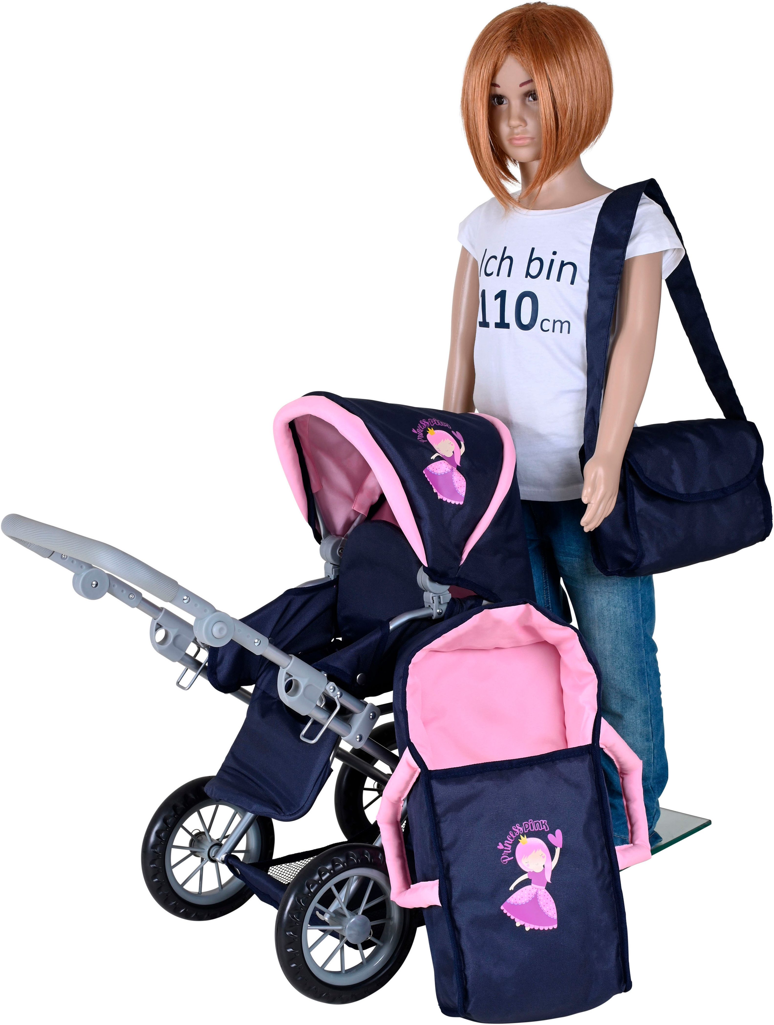 Knorrtoys® Combi-poppenwagen Ruby - princess blue