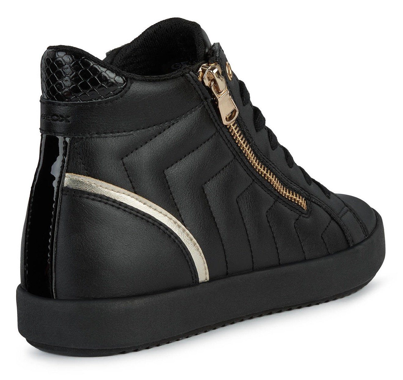 Geox Sneakers D BLOMIEE met modieuze stiksels, vrijetijdsschoen, lage schoen, veterschoen