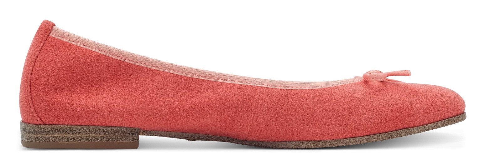 Tamaris Ballerina's , blockhak, business schoen, instapschoen met schattige decoratieve strik