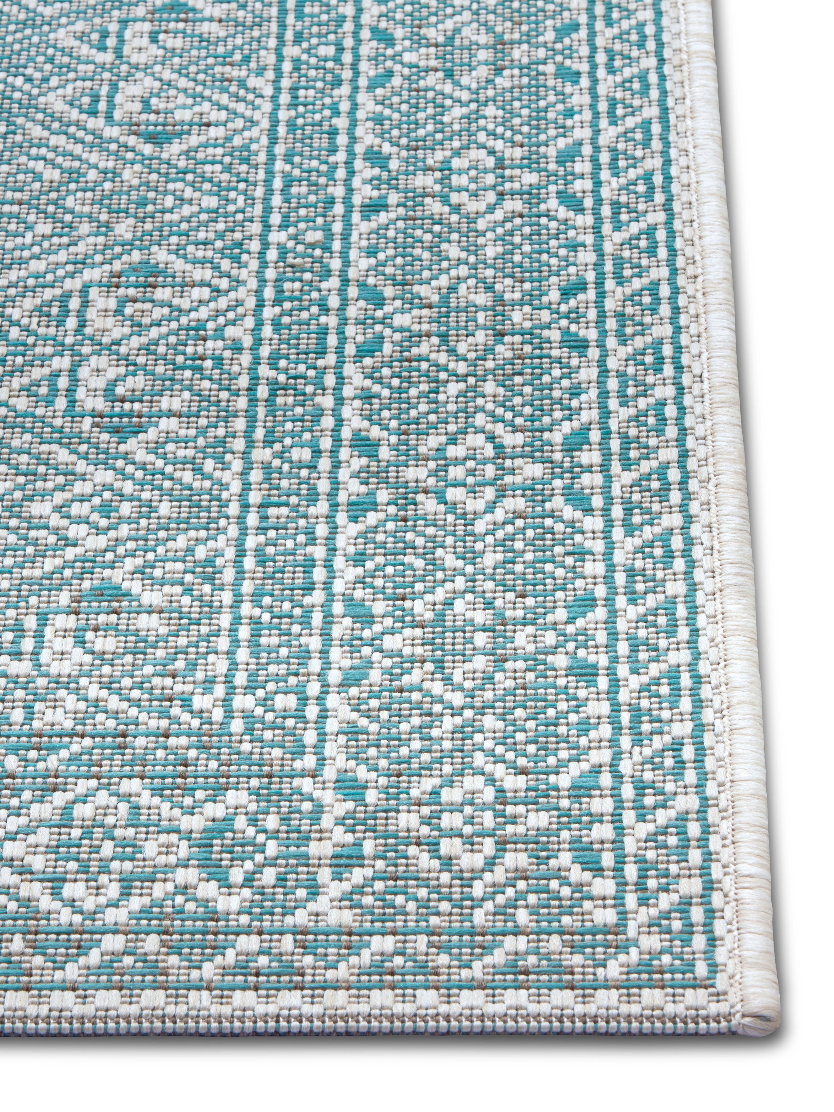NORTHRUGS Vloerkleed Cuadrado Platweefsel grafisch design, afgehecht, robuust, gemakkelijk in onderhoud