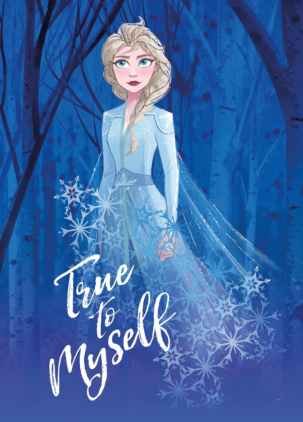 Komar wanddecoratie Frozen 2 Elsa true to myself, zonder lijst