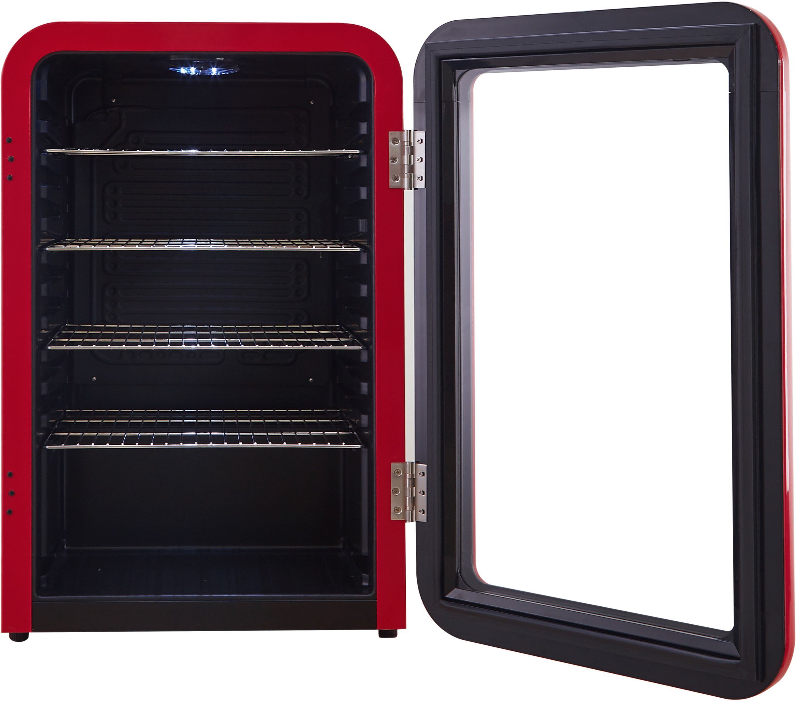 Hanseatic Drankenkoelkast HBC115ERRH red