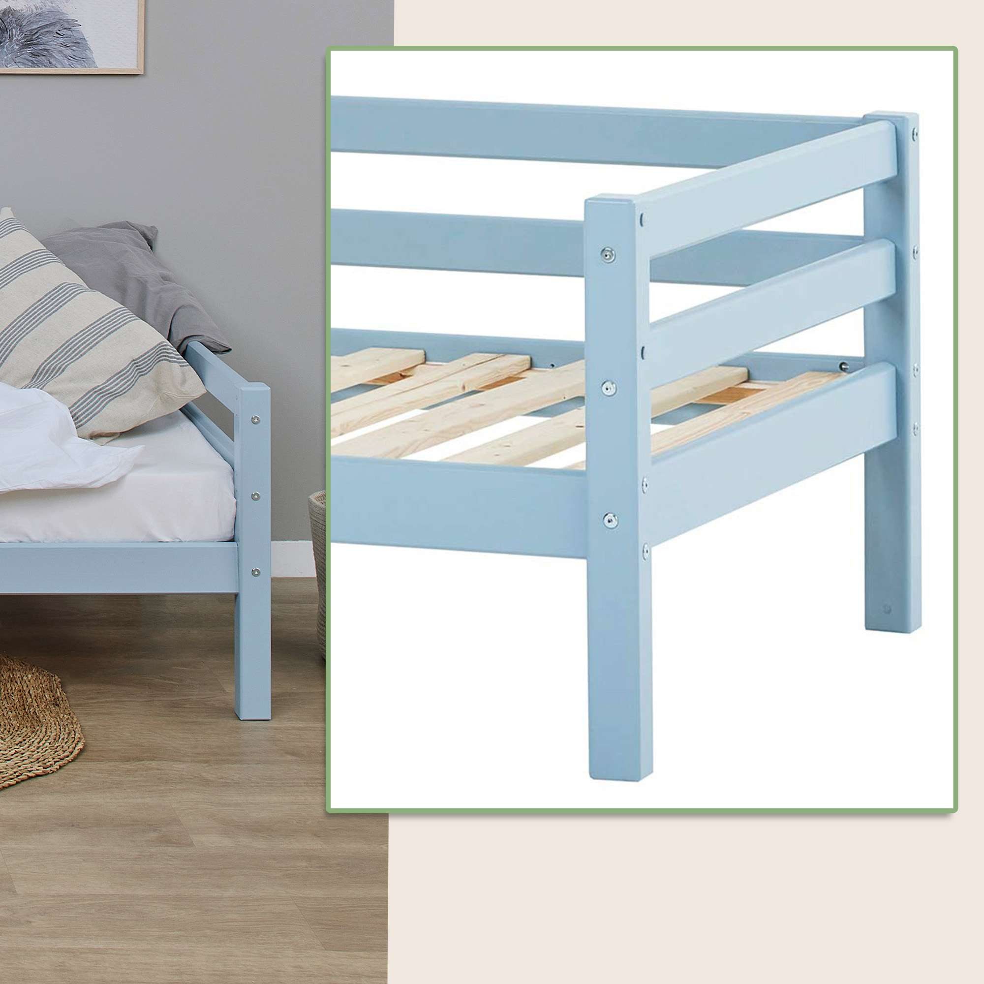 Hoppekids Slaapbank ECO Dream MY COLOR Kinderbed 90x200 massief wit of groen