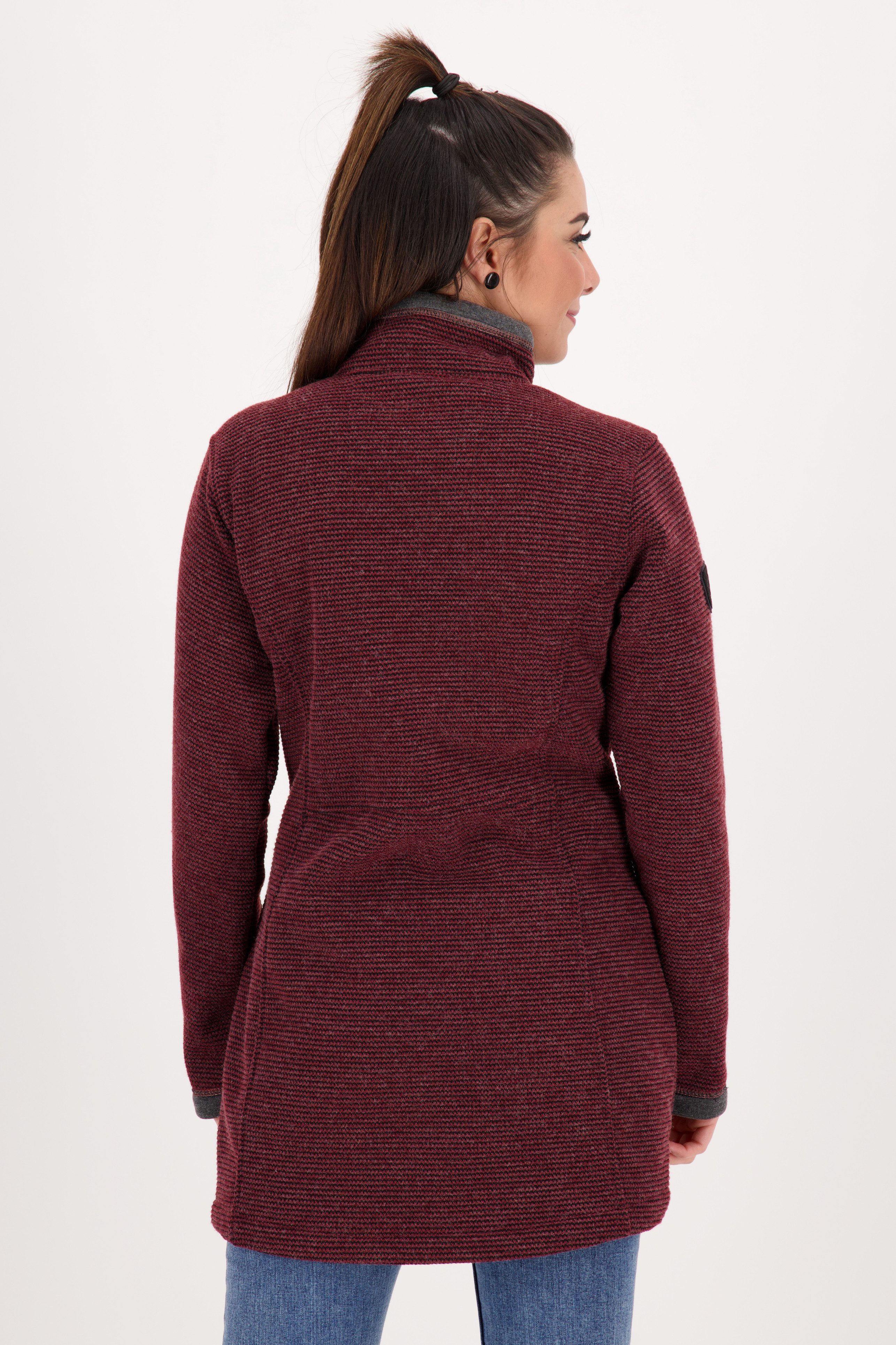 DEPROC Active Gebreide jas AMYWOOD LONG buitengewone lange fijngebreide jas met contrastdetails