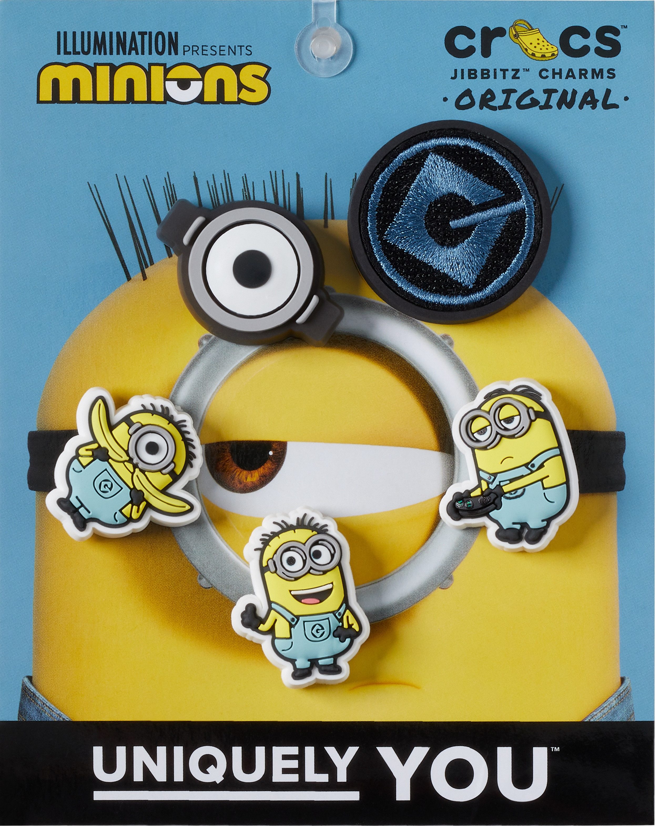 Crocs Schoenbutton Jibbitz™ Minions Charm, speld, set met Minions-motieven (set, 5-delig, Geen speelgoed. Niet geschikt voor kinderen jonger dan 3 jaar)