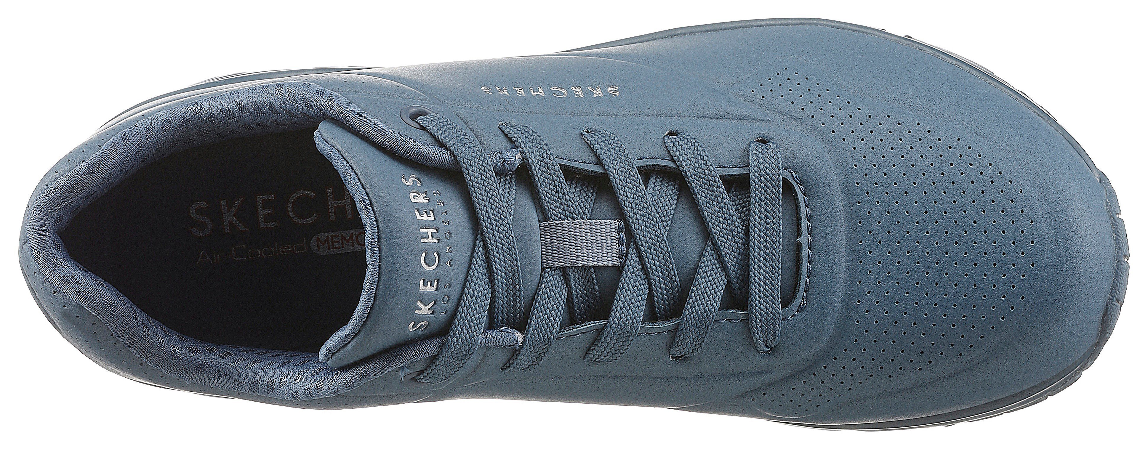 Skechers Sneakers met sleehak Uno - Stand on Air , Vrijetijdsschoen, lage schoen, veterschoen met fijne perforatie