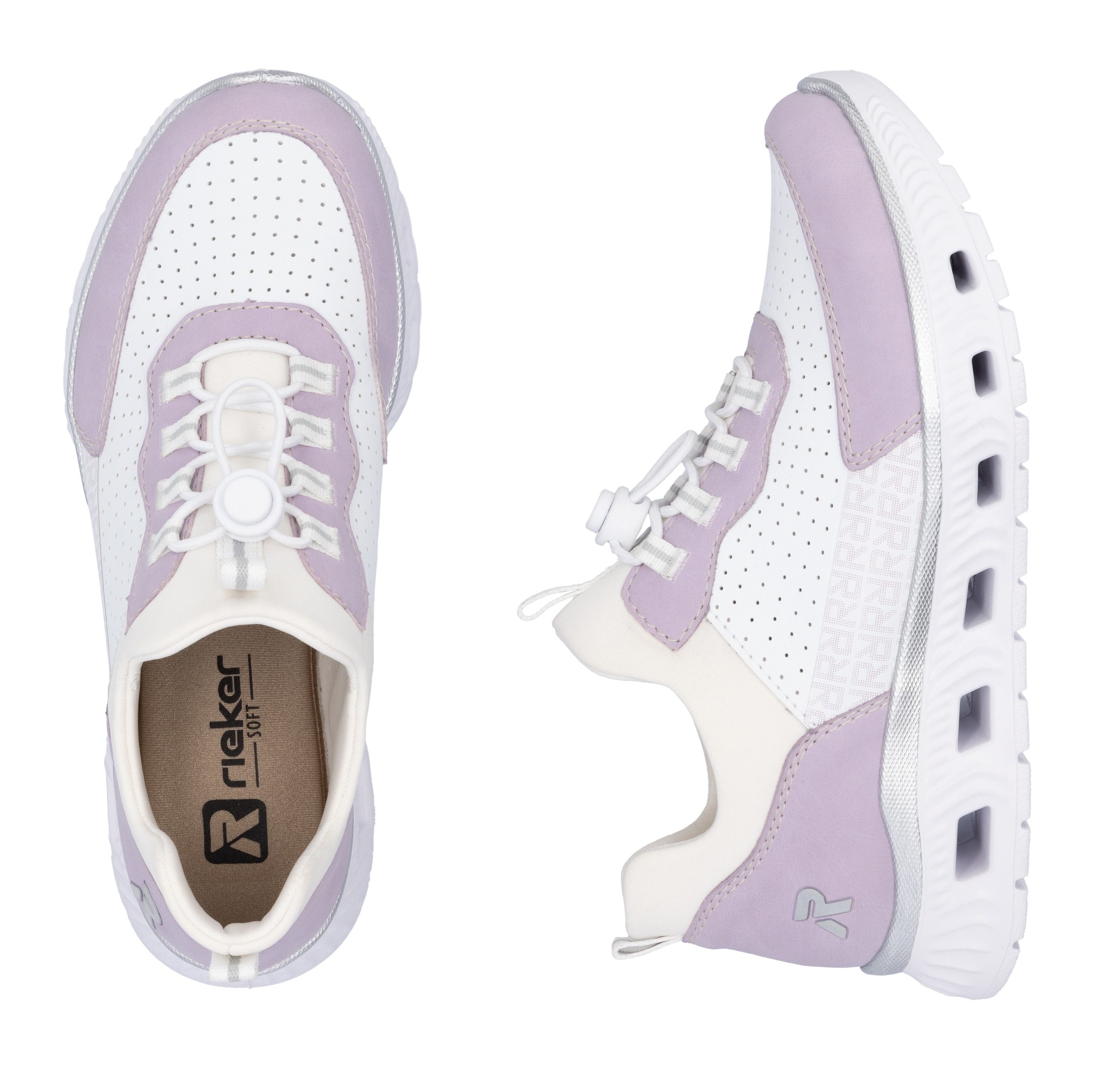 RIEKER Sport Slip-on sneakers Vegan , slippers, lage schoen, vrijetijdssneaker met memosoft-uitrusting