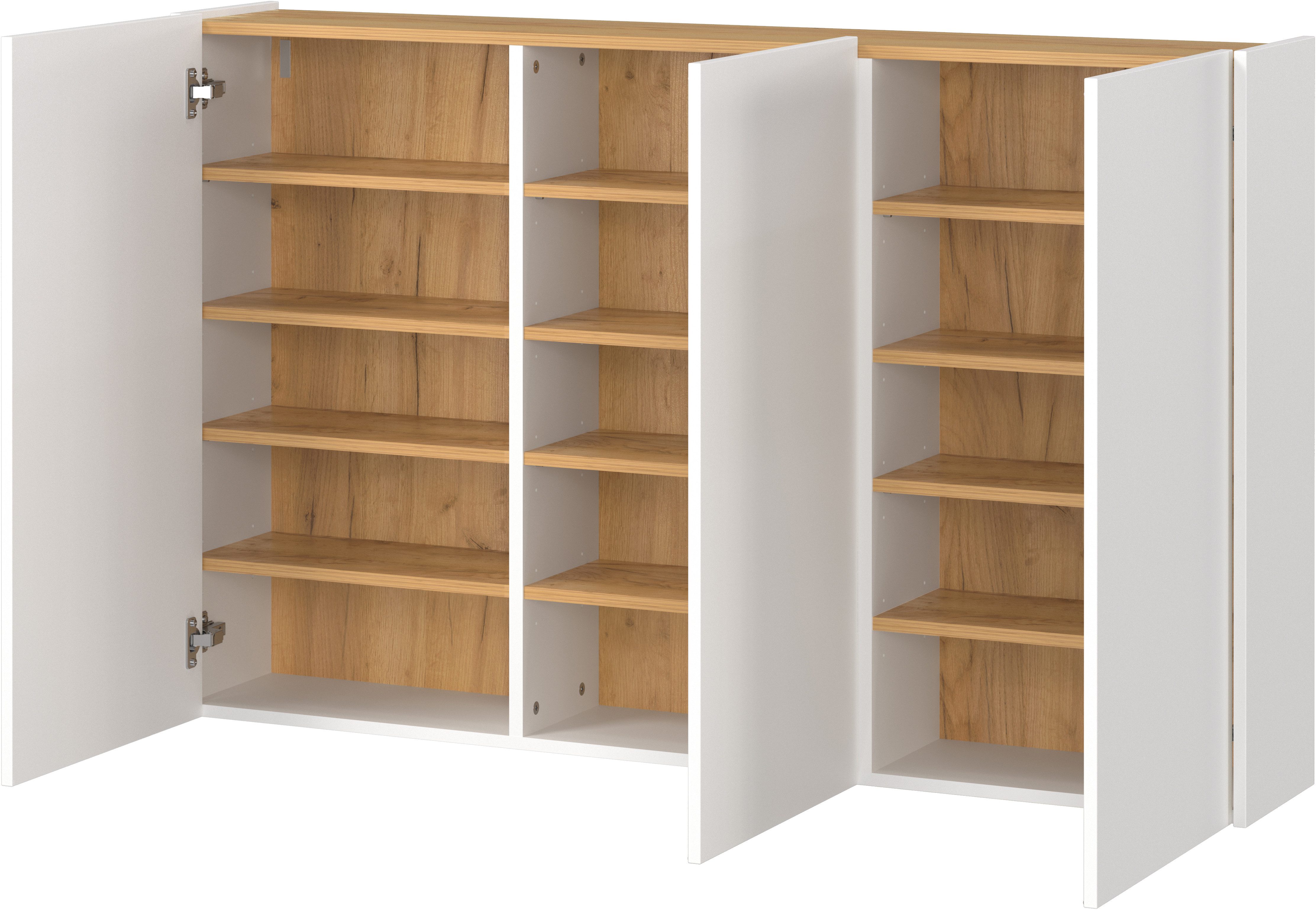GERMANIA Halmeubelset GW-Libbiano Garderobe-set bestaande uit multifunctionele kast en spiegel (2-delig)