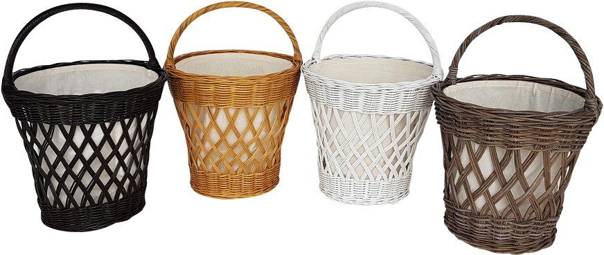 HOFMANN LIVING AND MORE Wasmand van rotan met praktische draaggreep (1 stuk)