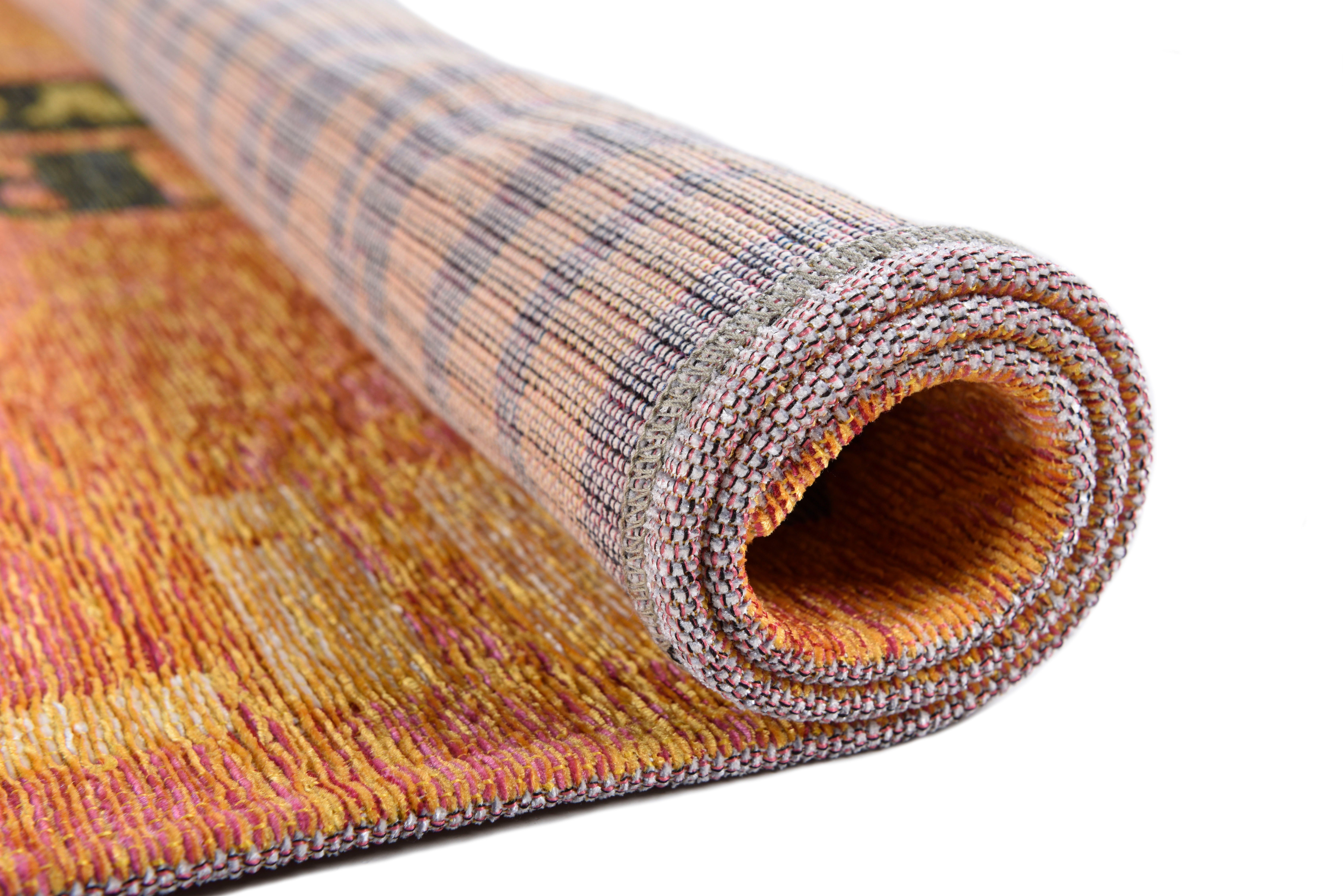 Gino Falcone Vloerkleed Cosima-115 plat geweven jacquard-vloerkleed, met chenillegaren, modern design