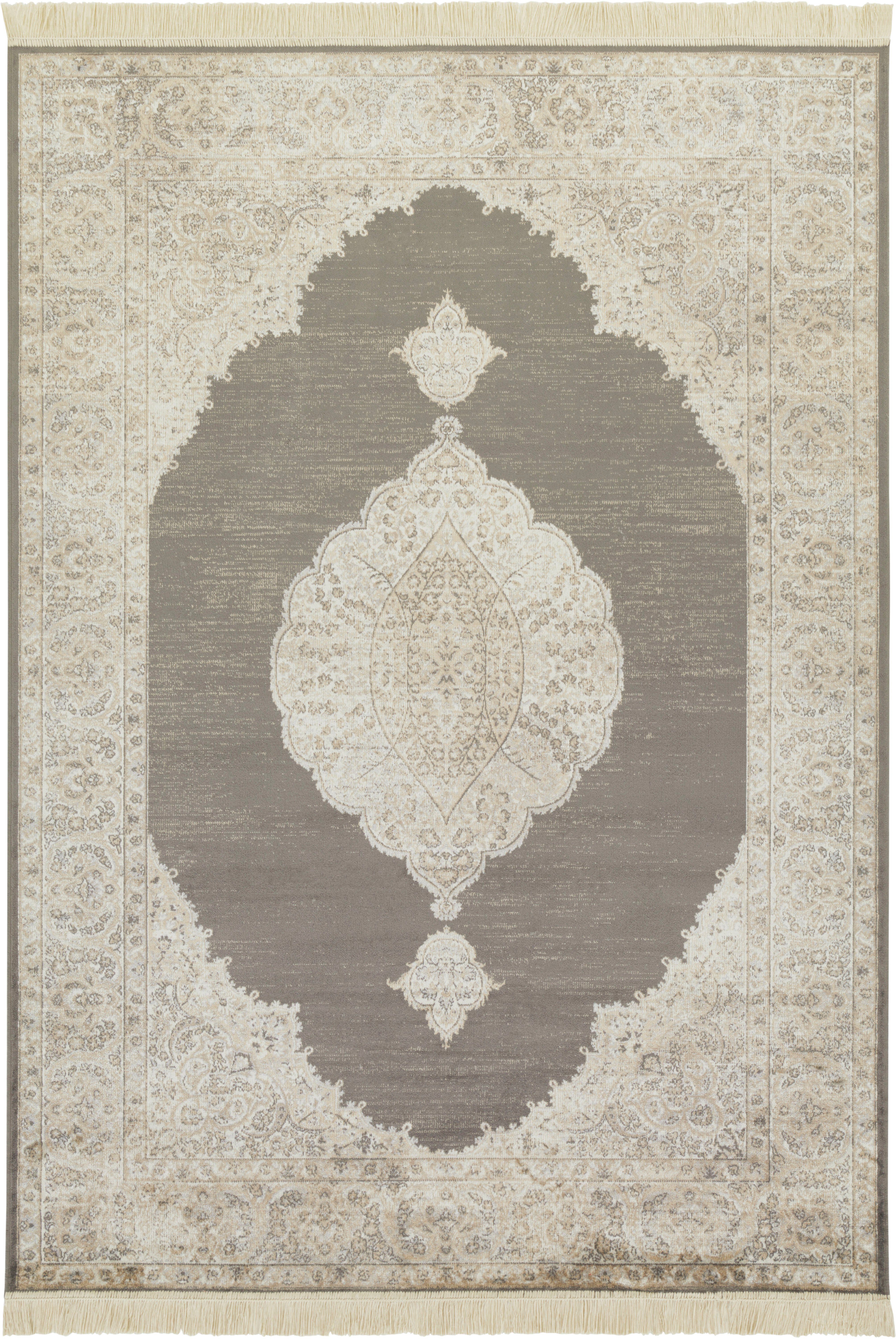 NOURISTAN Design-vloerkleed Medaillon Hamun Viscose met franje, oriënt design