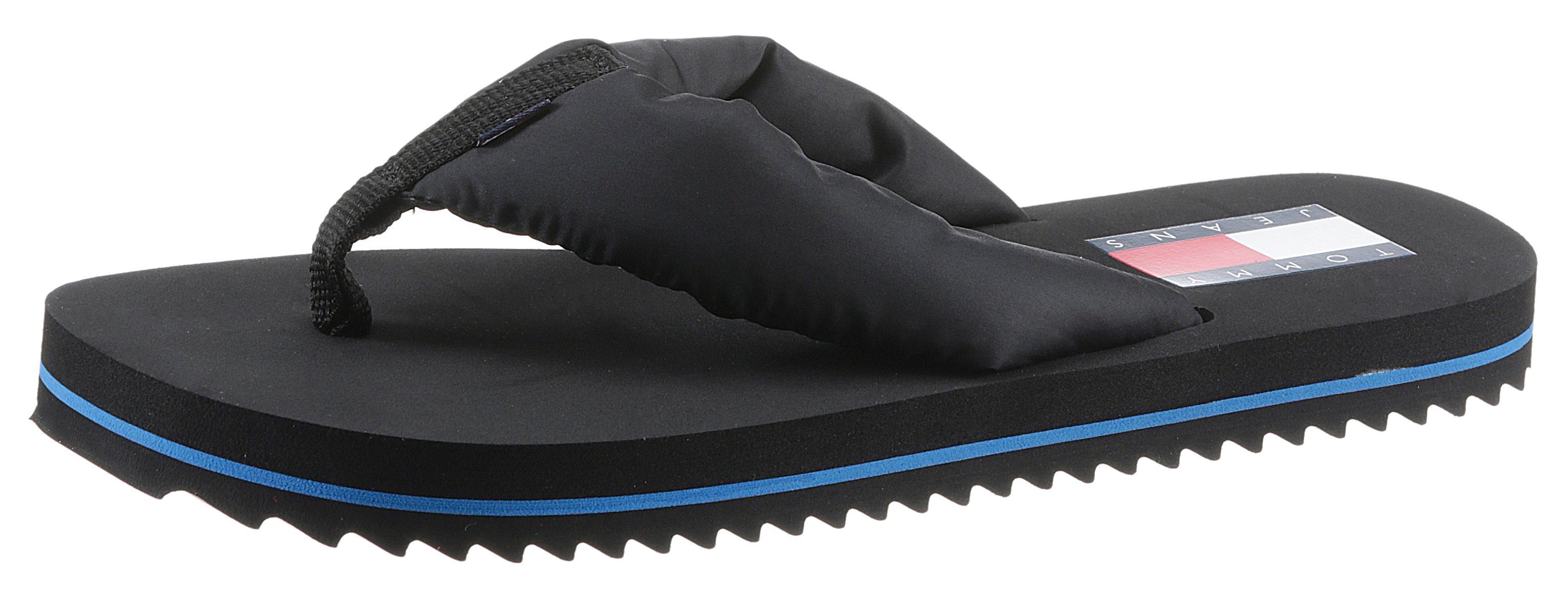 TOMMY JEANS Teenslippers FLAG EVA BEACH SANDAL met gewatteerde bandages dames teenslippers maat 36 EU zwart