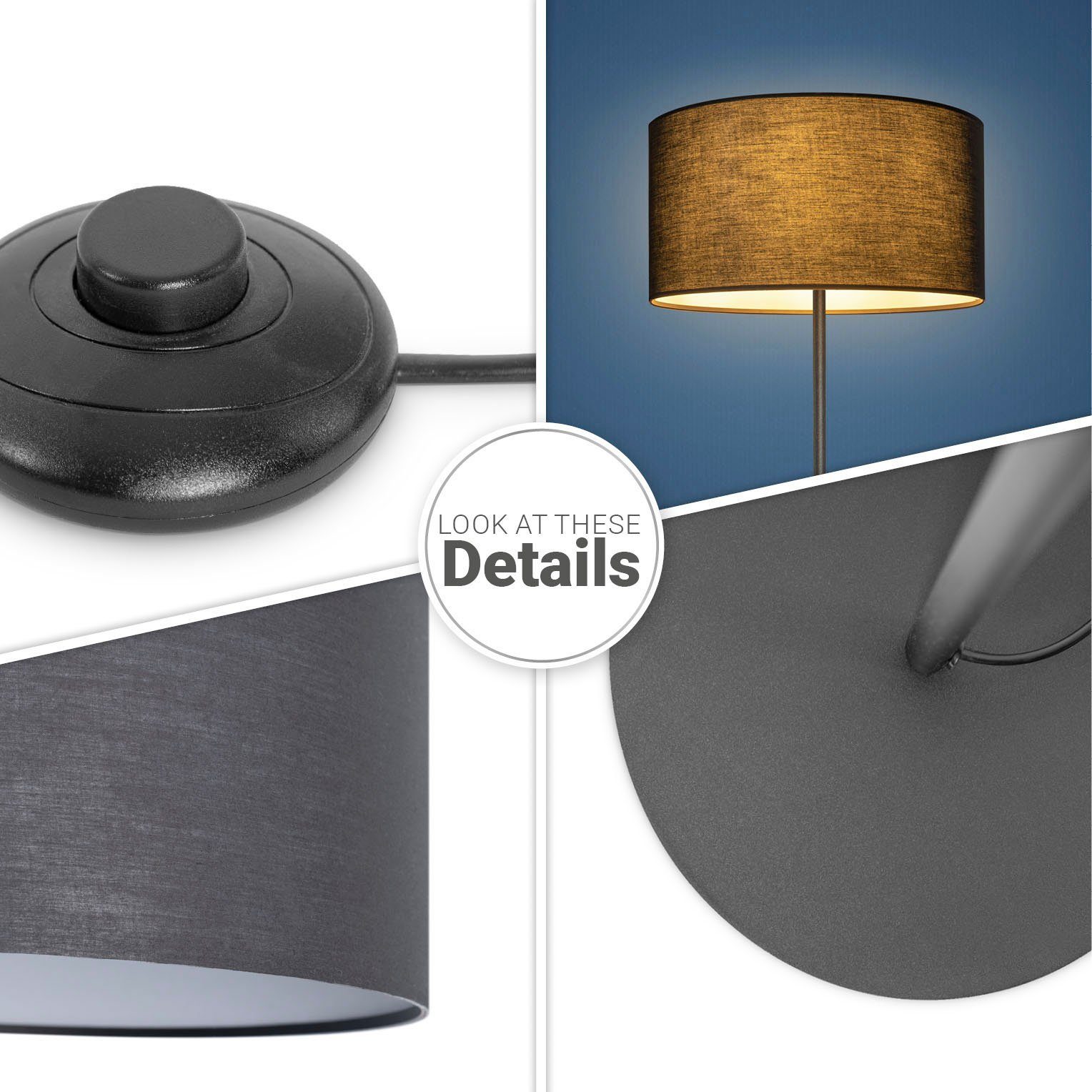 Paco Home Staande lamp Uni Color LED modern woonkamer slaapkamer, eenpoot, decor vloerlamp E27