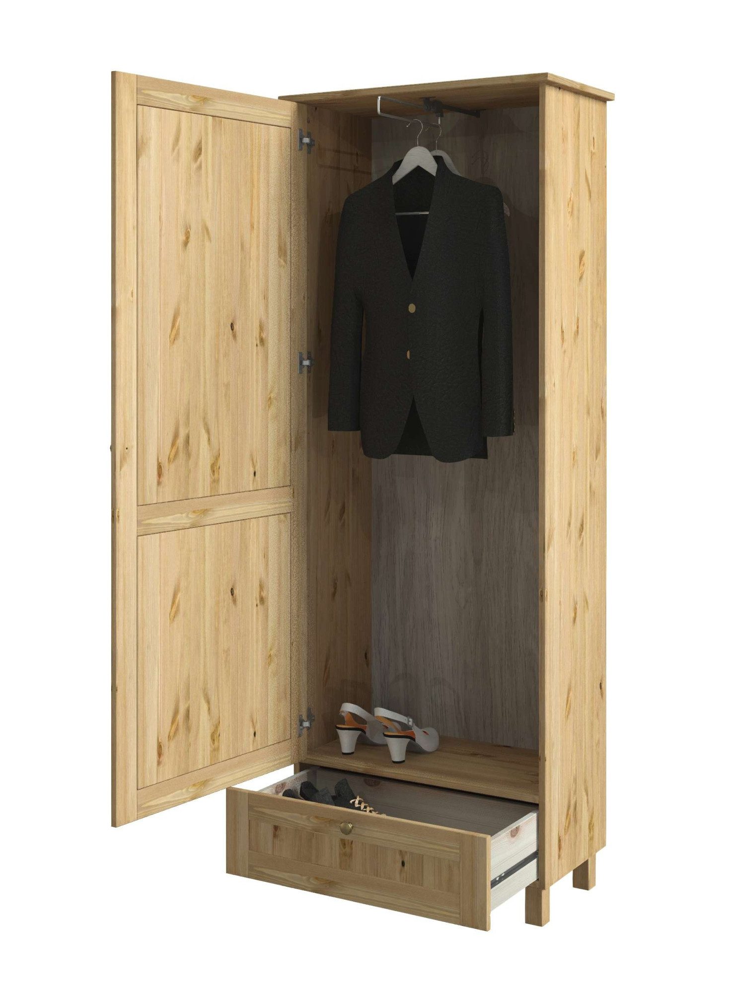Home affaire Plank Juventus van massief dennenhout, breedte 60 cm (set, 3 stuks)