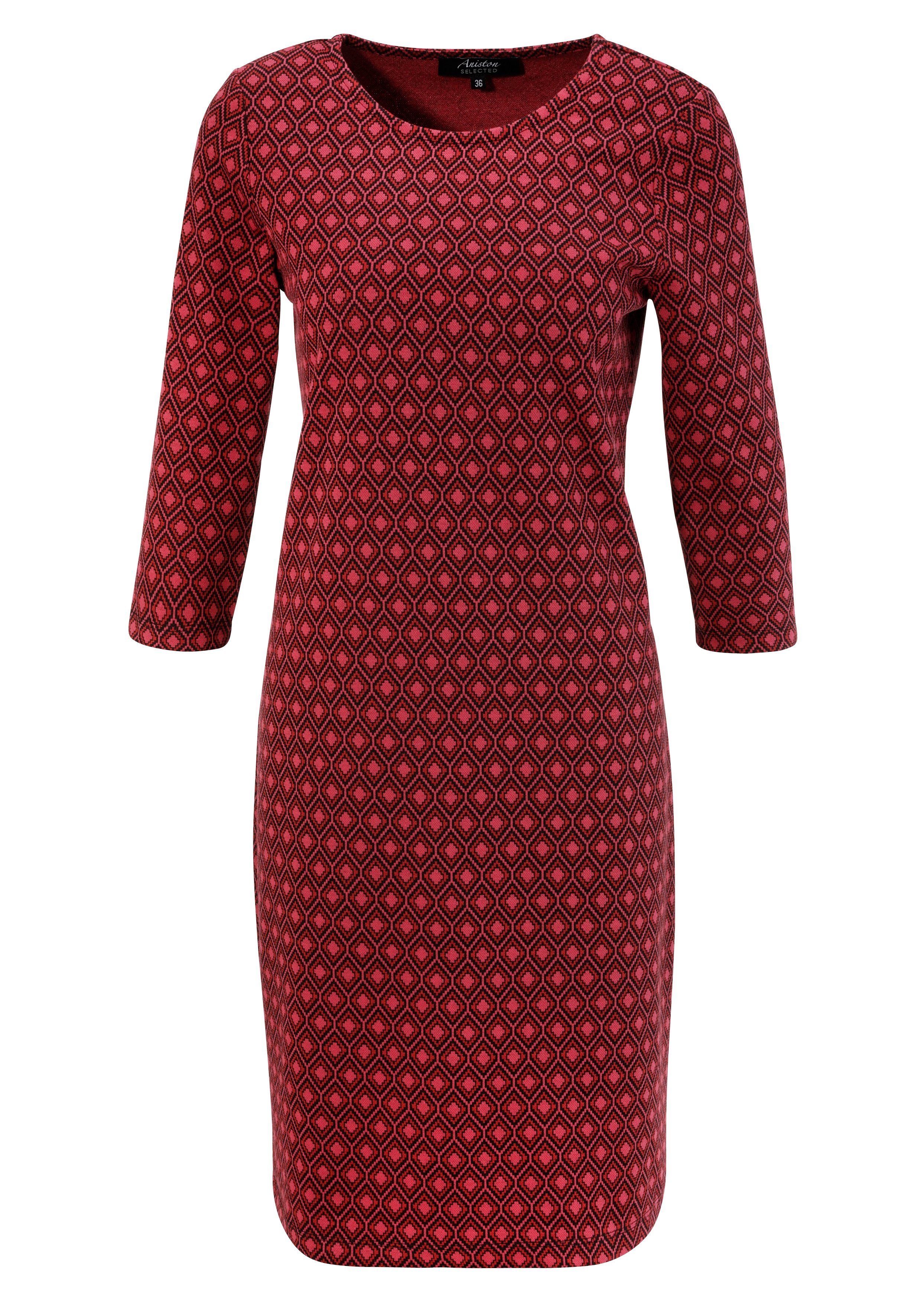 Aniston SELECTED Jerseyjurk in jacquardkwaliteit