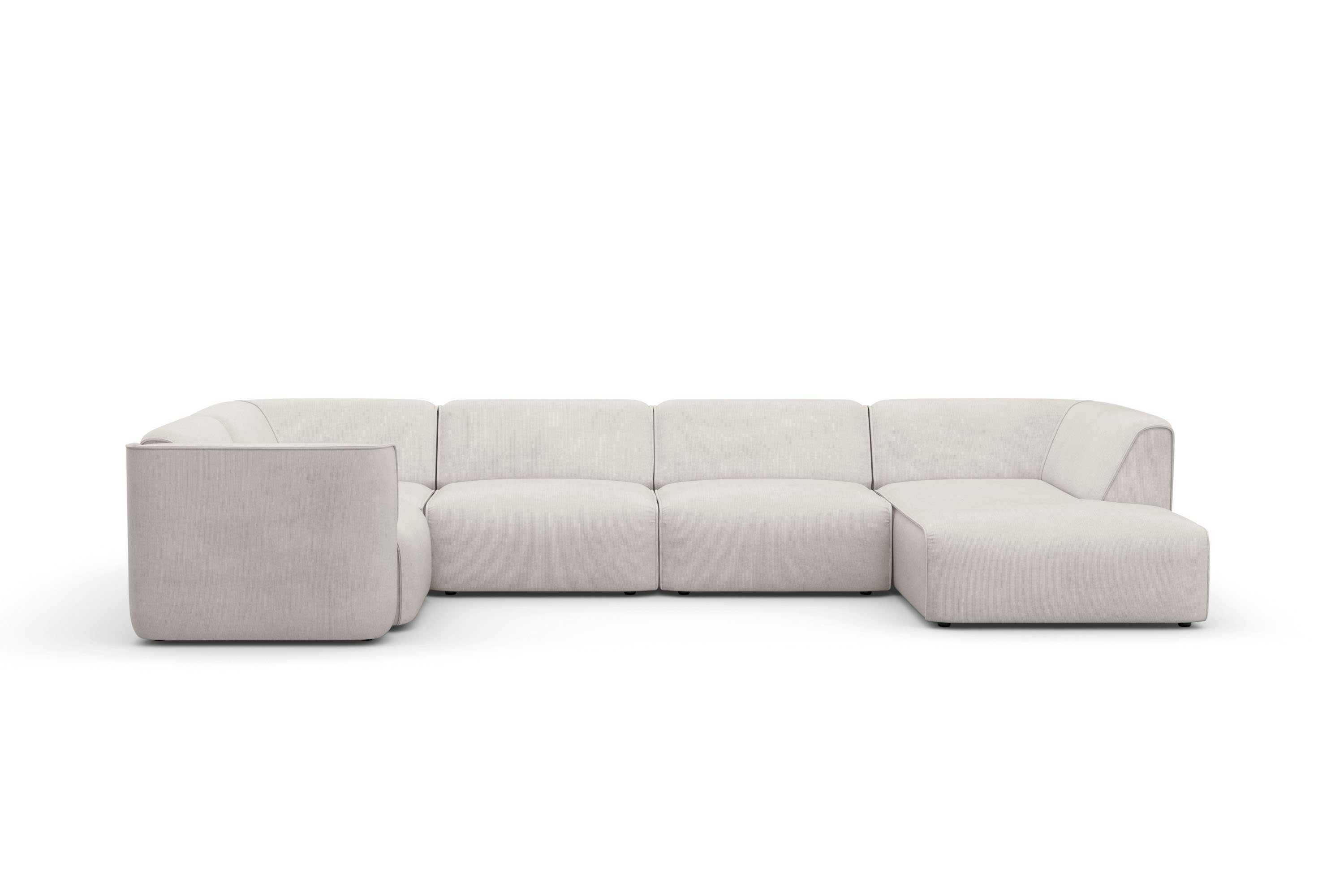 RAUM.ID Zithoek Merid U-vorm, altijd uitbreidbaar met modules, B/D/H: 367/206/70 cm