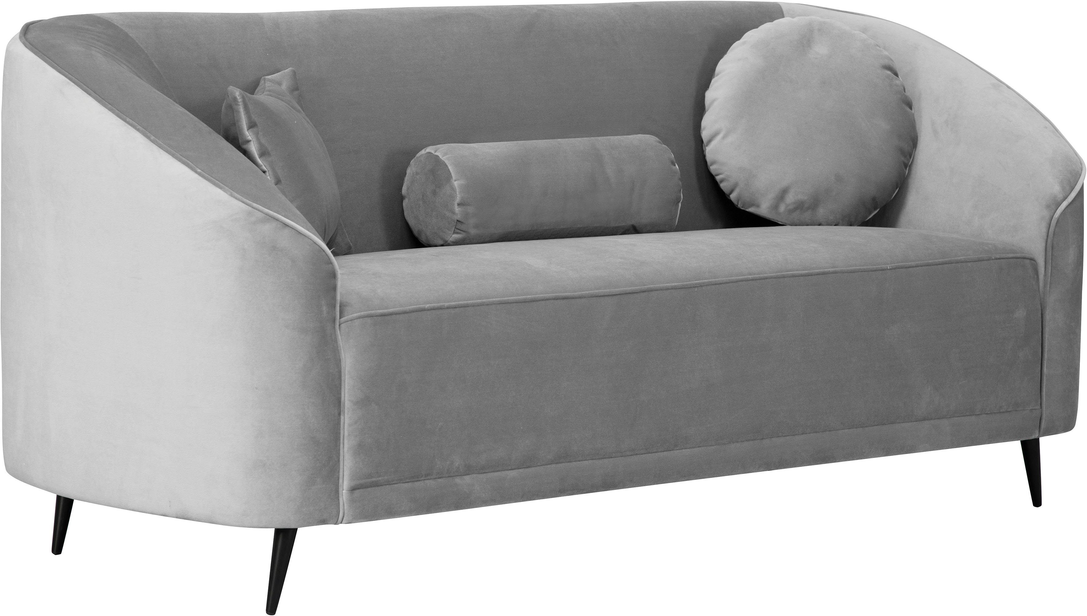 Leonique 2-zitsbank Ashly in 3 overtrekvarianten, bouclé, fluwelige look en zachte structuurstof.