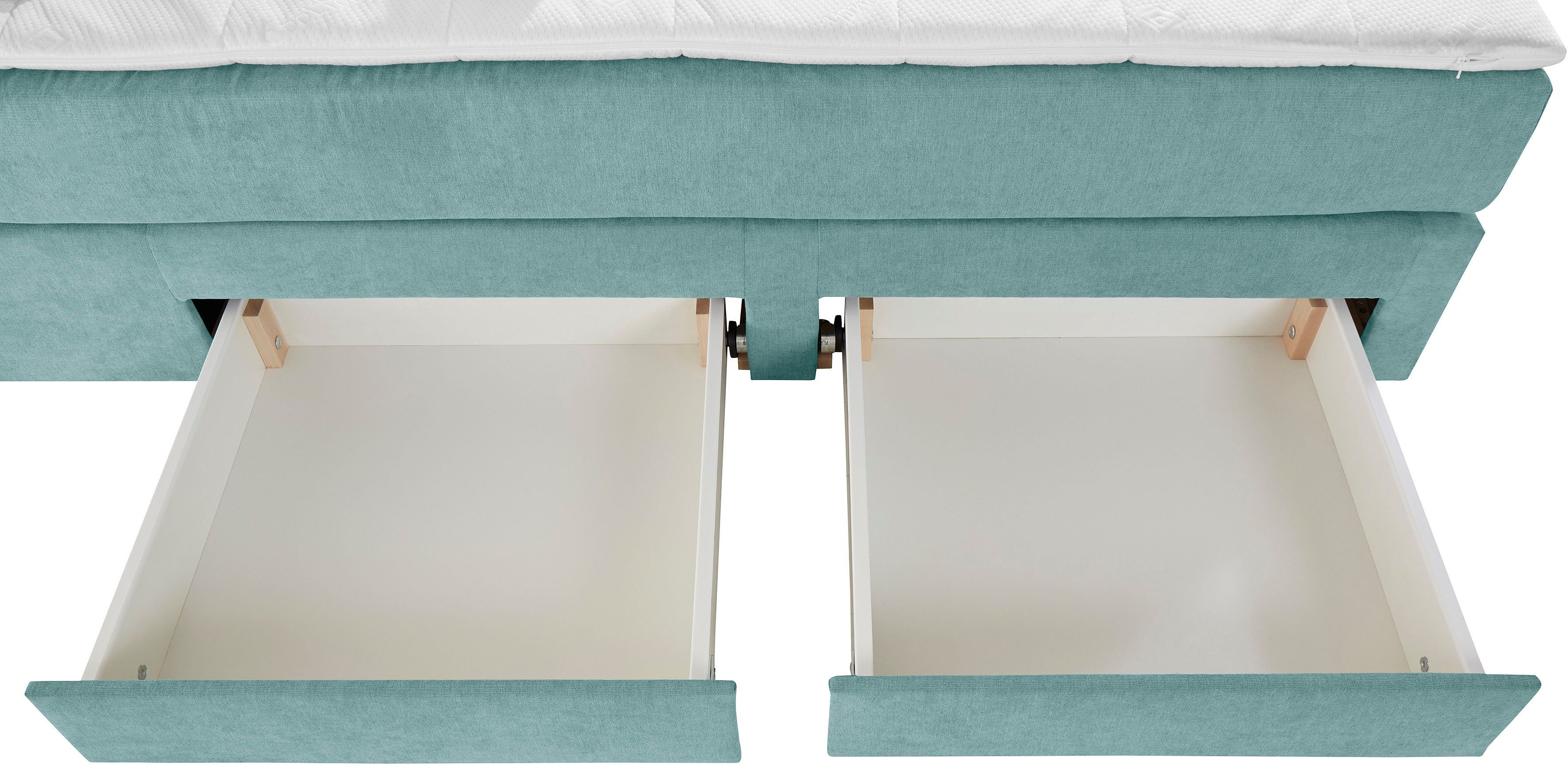 INOSIGN Boxspring Luan Laden, ledverlichting en topmatras, in breedte 120 cm en 180 cm