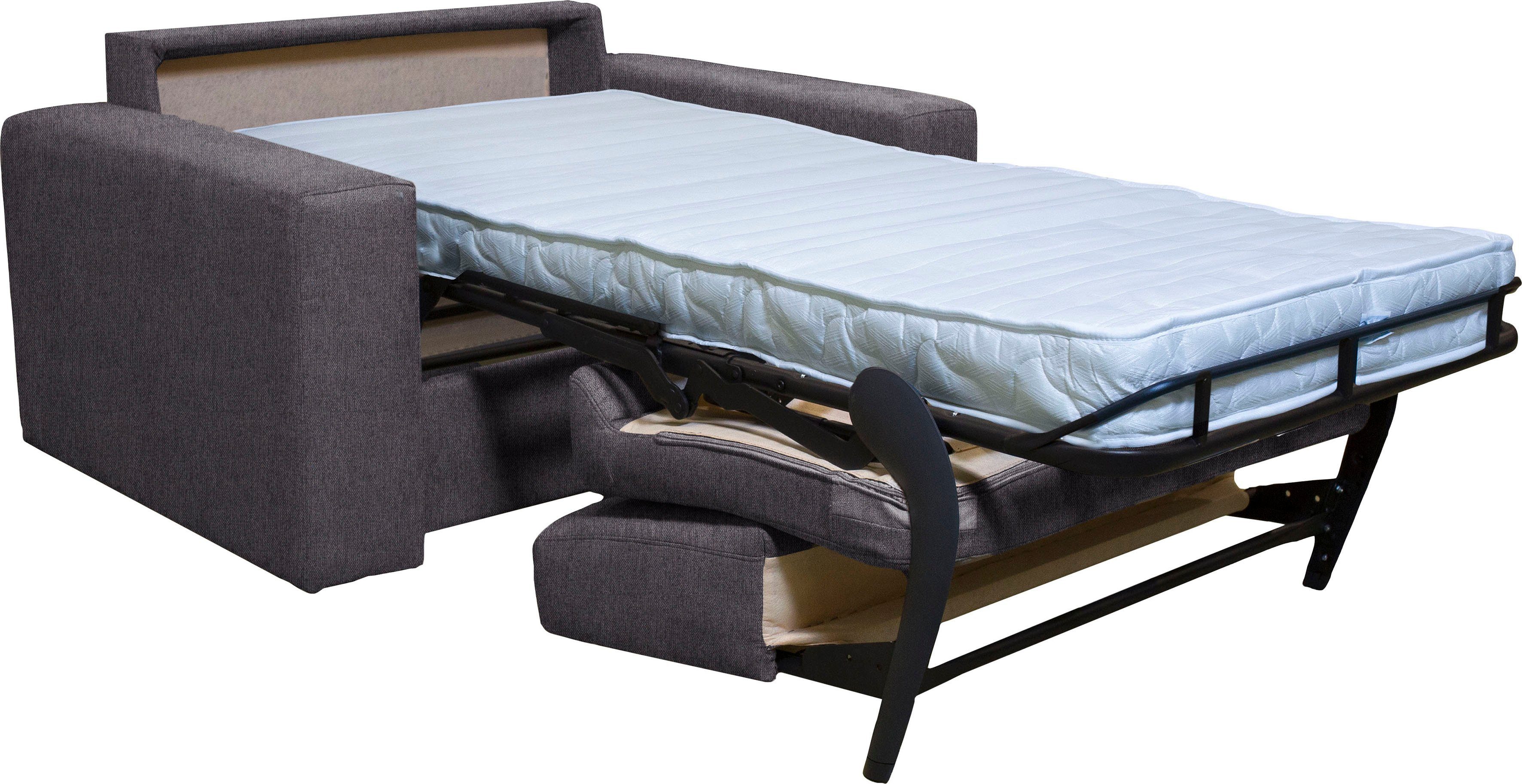 Home affaire Fauteuil Roma matras hoogte 140 cm Bedfunctie, met vering, Afmeting liggend ca. 83x198 cm
