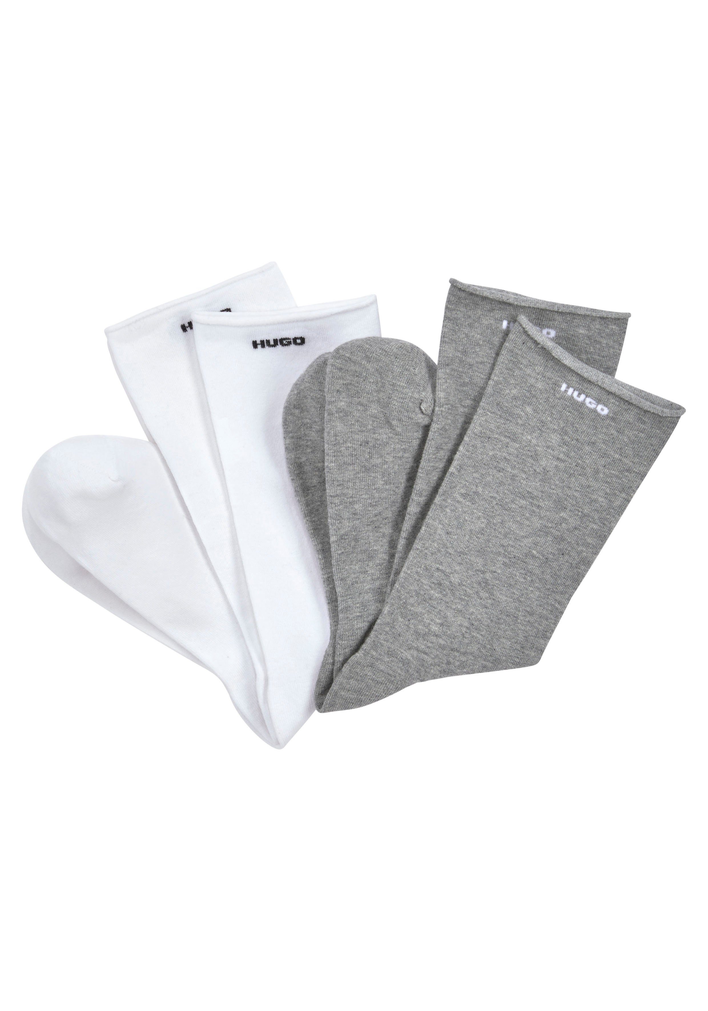 HUGO underwear Vrijetijdssokken 2P RS UNI CC W met gerolde boord (2 paar, Set van 2)