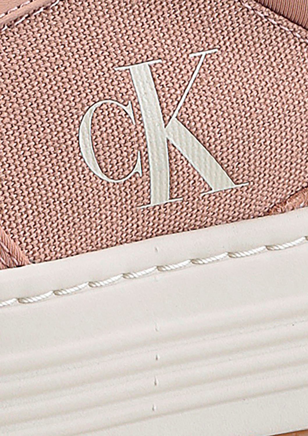 Calvin Klein Plateausneakers BOLD FLATF LOW MIX MG MEDIA veterschoenen, vrijetijdsschoen, lage schoen met zijlogo