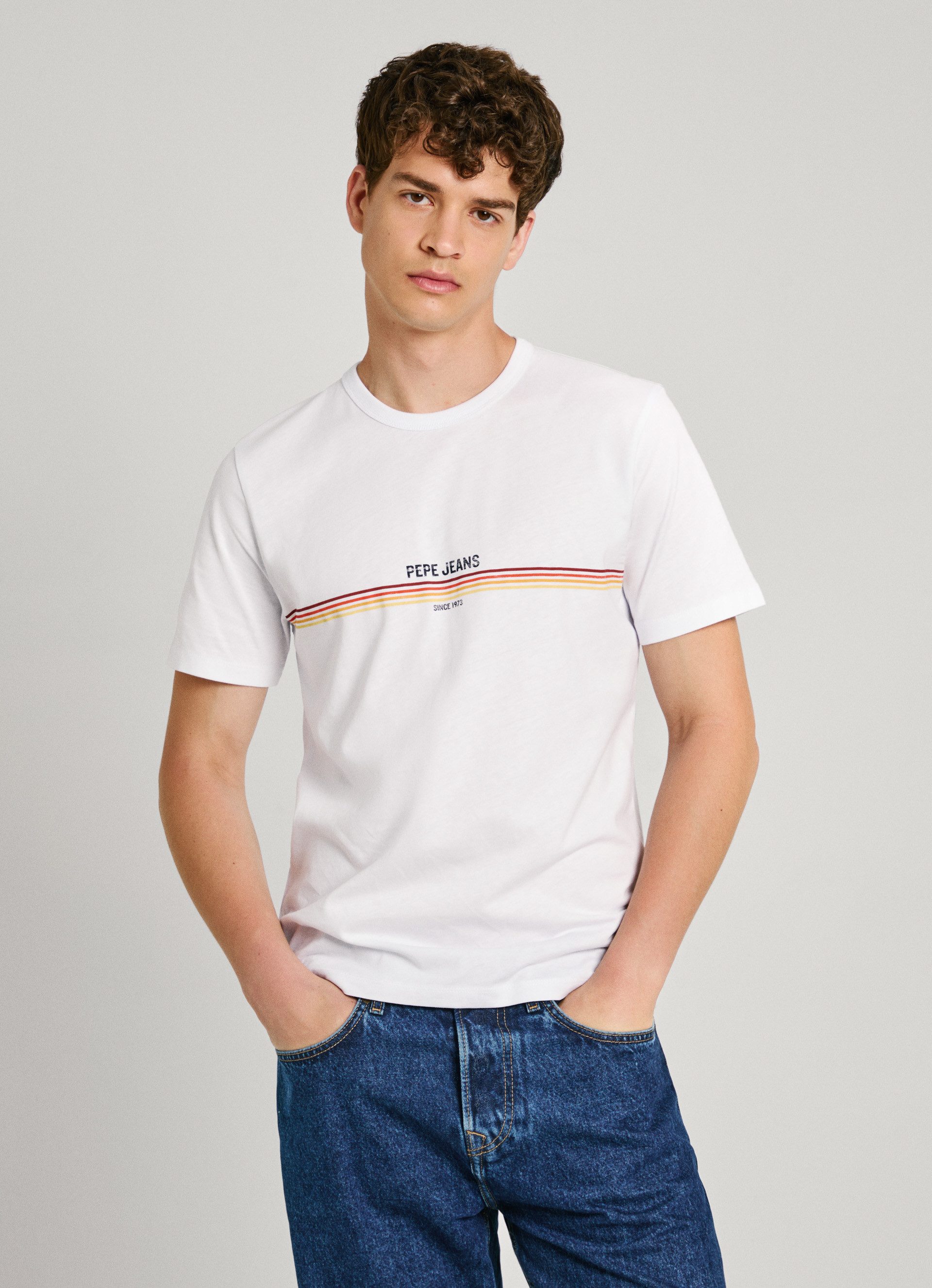 Pepe Jeans T-shirt ADUR heren t-shirts maat XXL wit