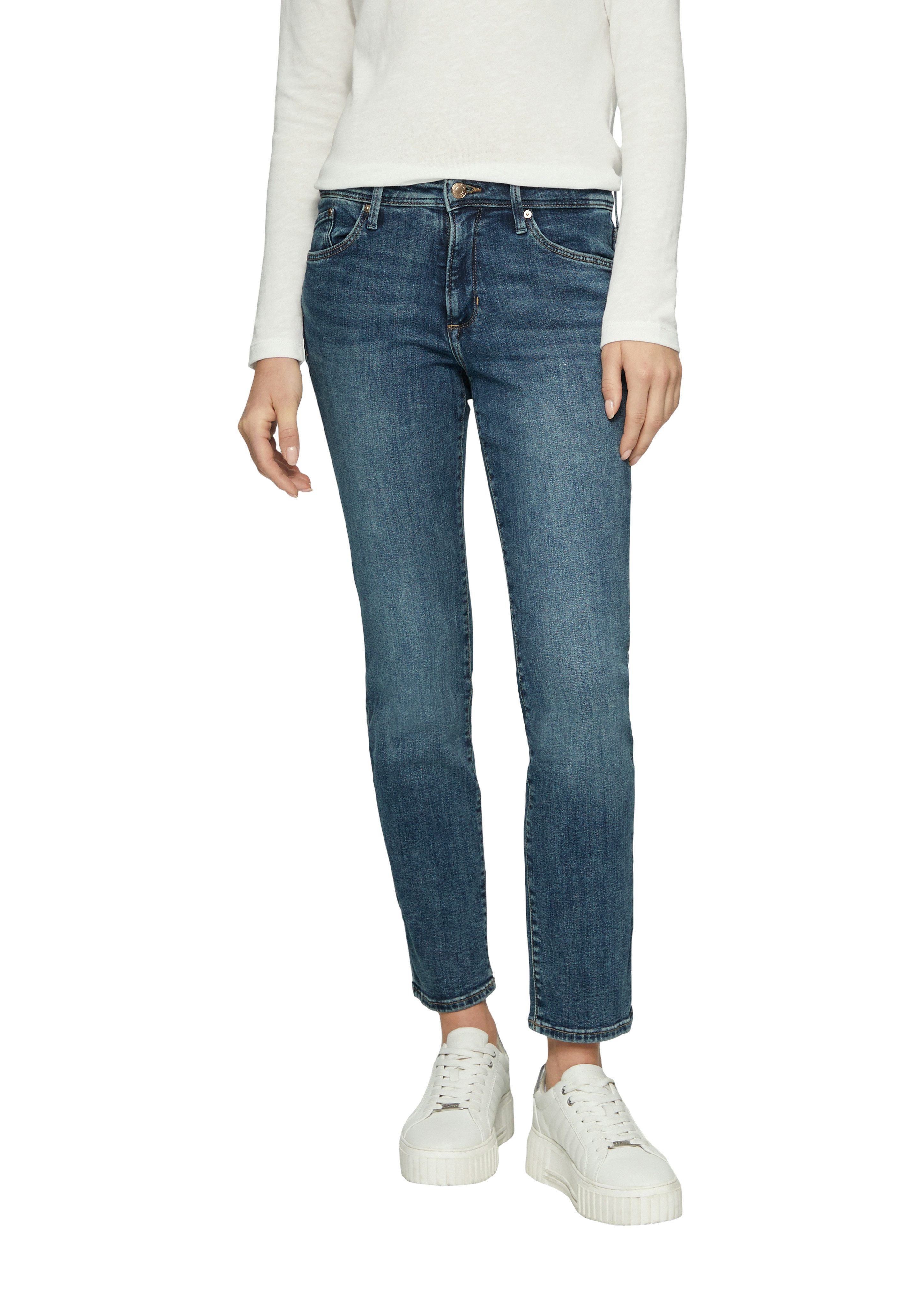 s.Oliver Slim fit jeans BETSY met stretch dames slim fit jeans maat 34 blauw