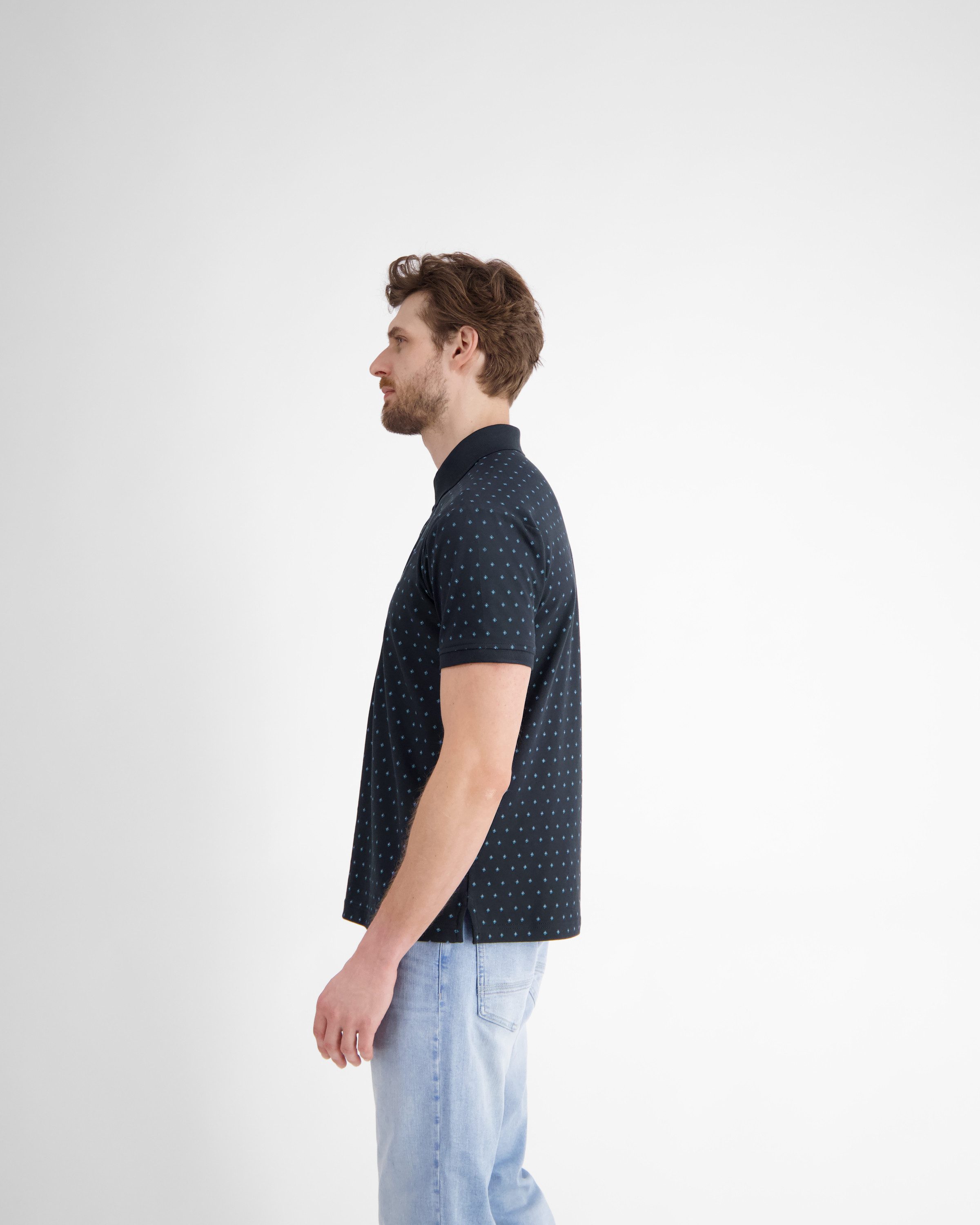 Lerros Poloshirt LERROS heren poloshirt met minimalistische print