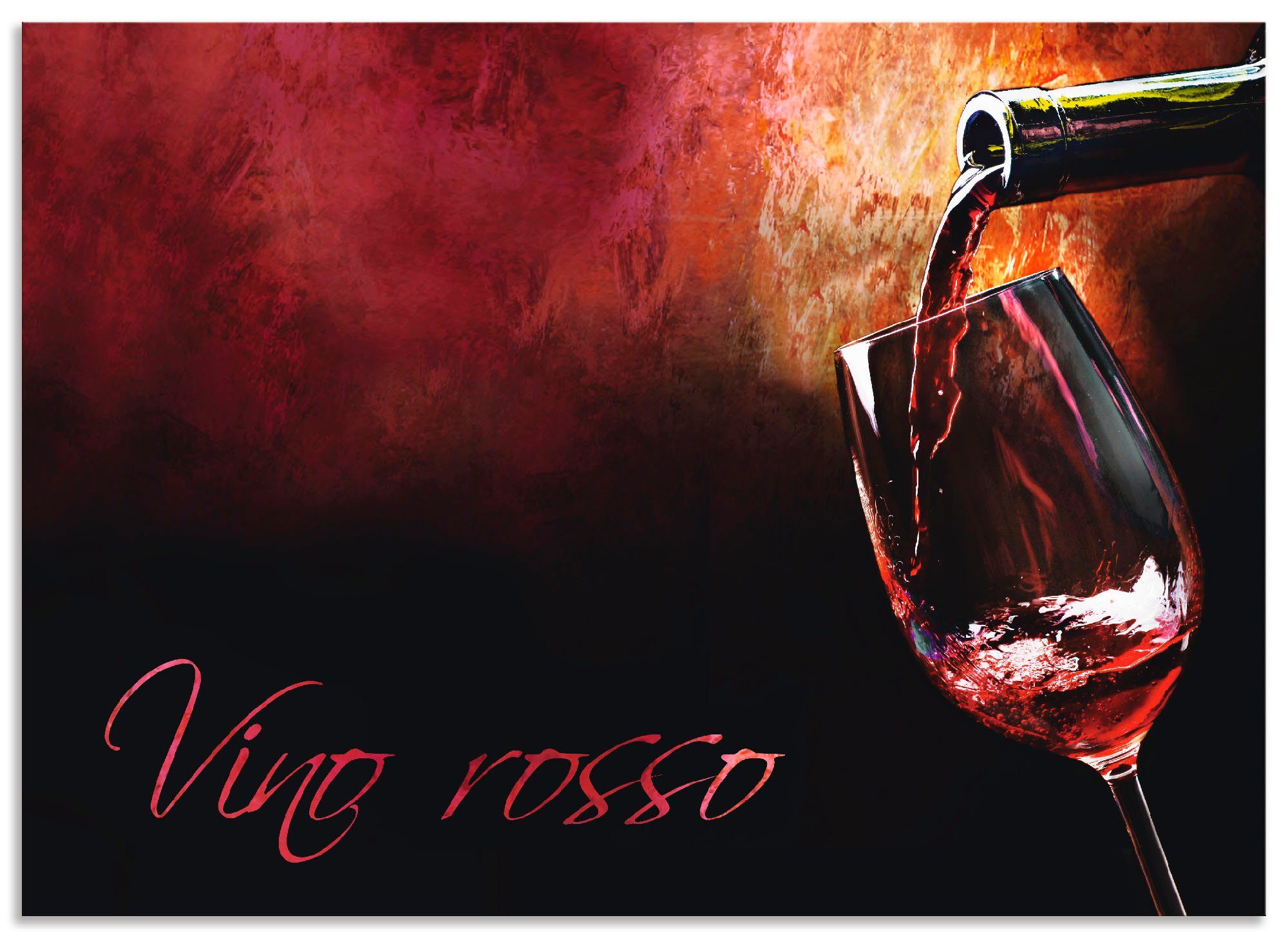 Artland Keukenwand Wijn - rode wijn zelfklevend in vele maten - spatscherm keuken achter kookplaat en spoelbak als wandbescherming tegen vet, water en vuil - achterwand, wandbekled