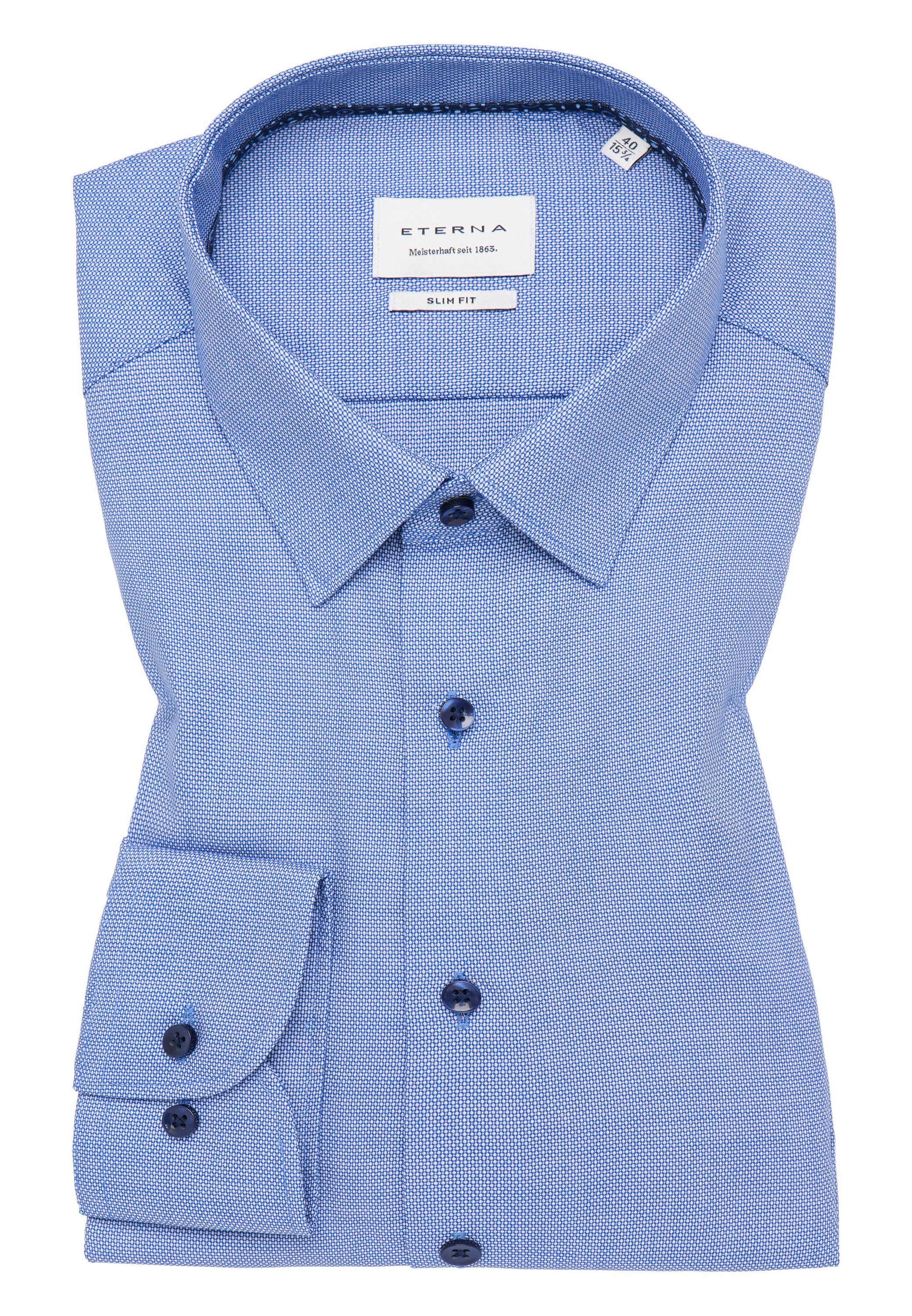 Eterna Overhemd met lange mouwen Slim fit NON IRON (strijkvrij)