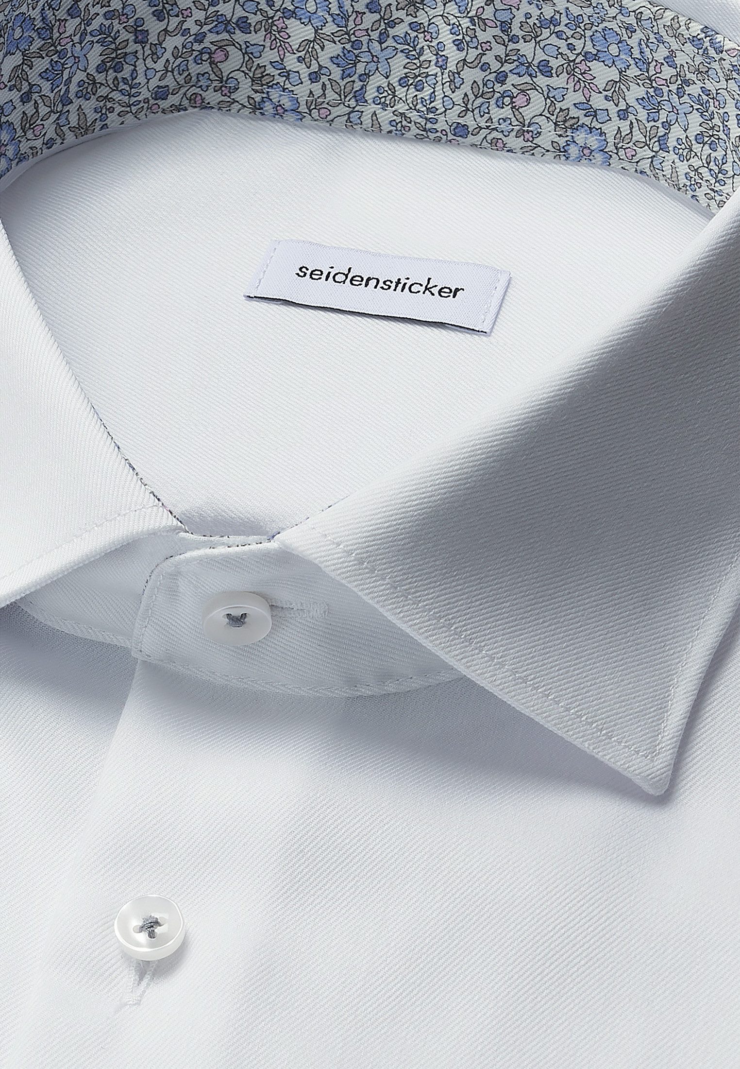 seidensticker Businessoverhemd Zwarte roos Regular 1/1 Kent kraag effen