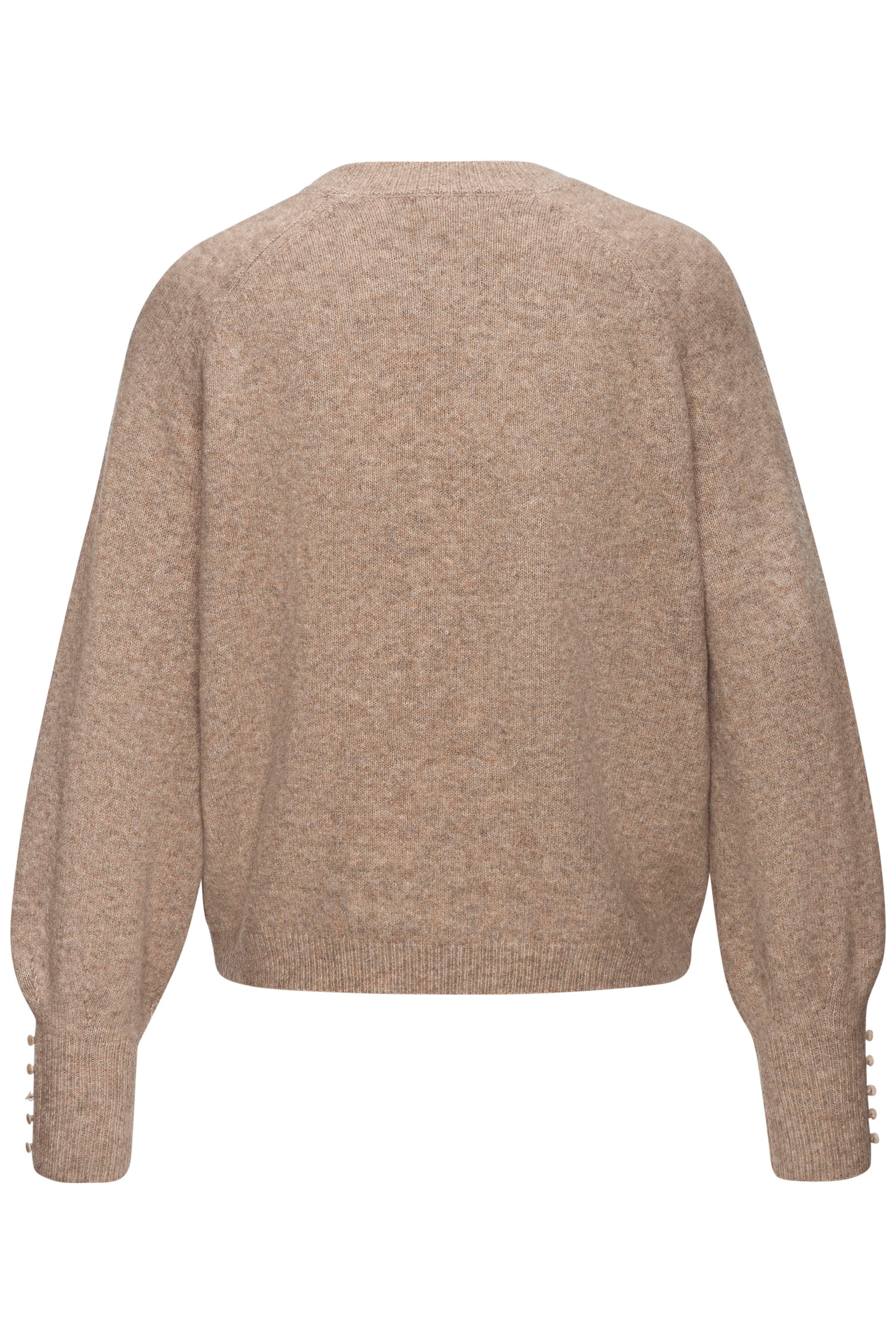 Lascana Trui met ronde hals met sierknopen, wintertrui, knuffelig basic