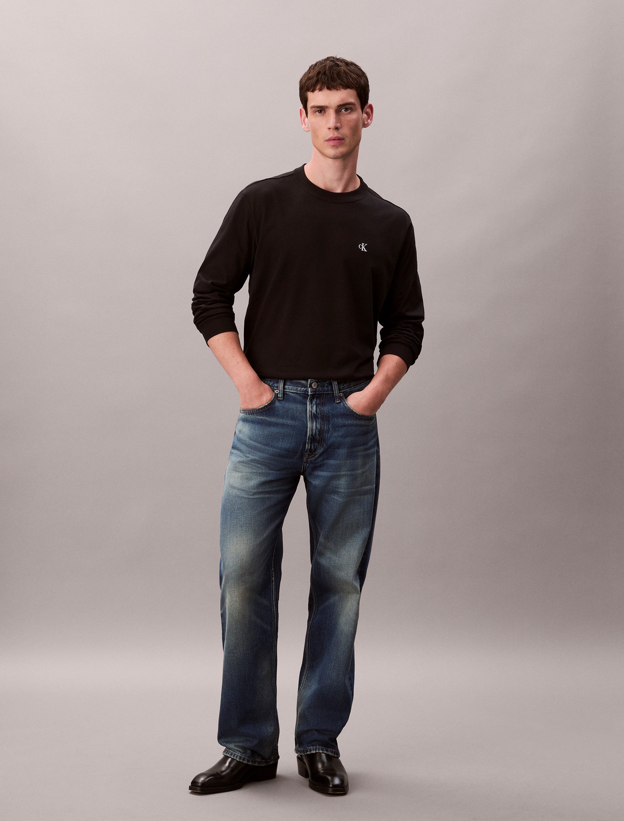 Calvin Klein Shirt met lange mouwen LS EASY MONOGRAM TEE