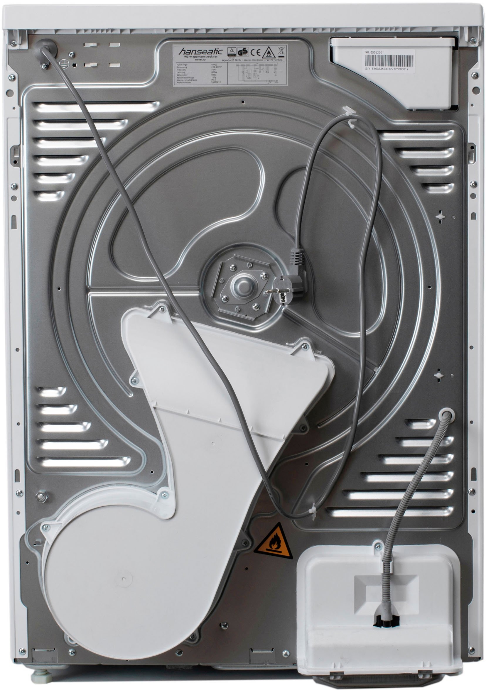 Hanseatic Warmtepompdroger HWT8A2GT, 8 kg, Kreukbescherming vind je bij ...