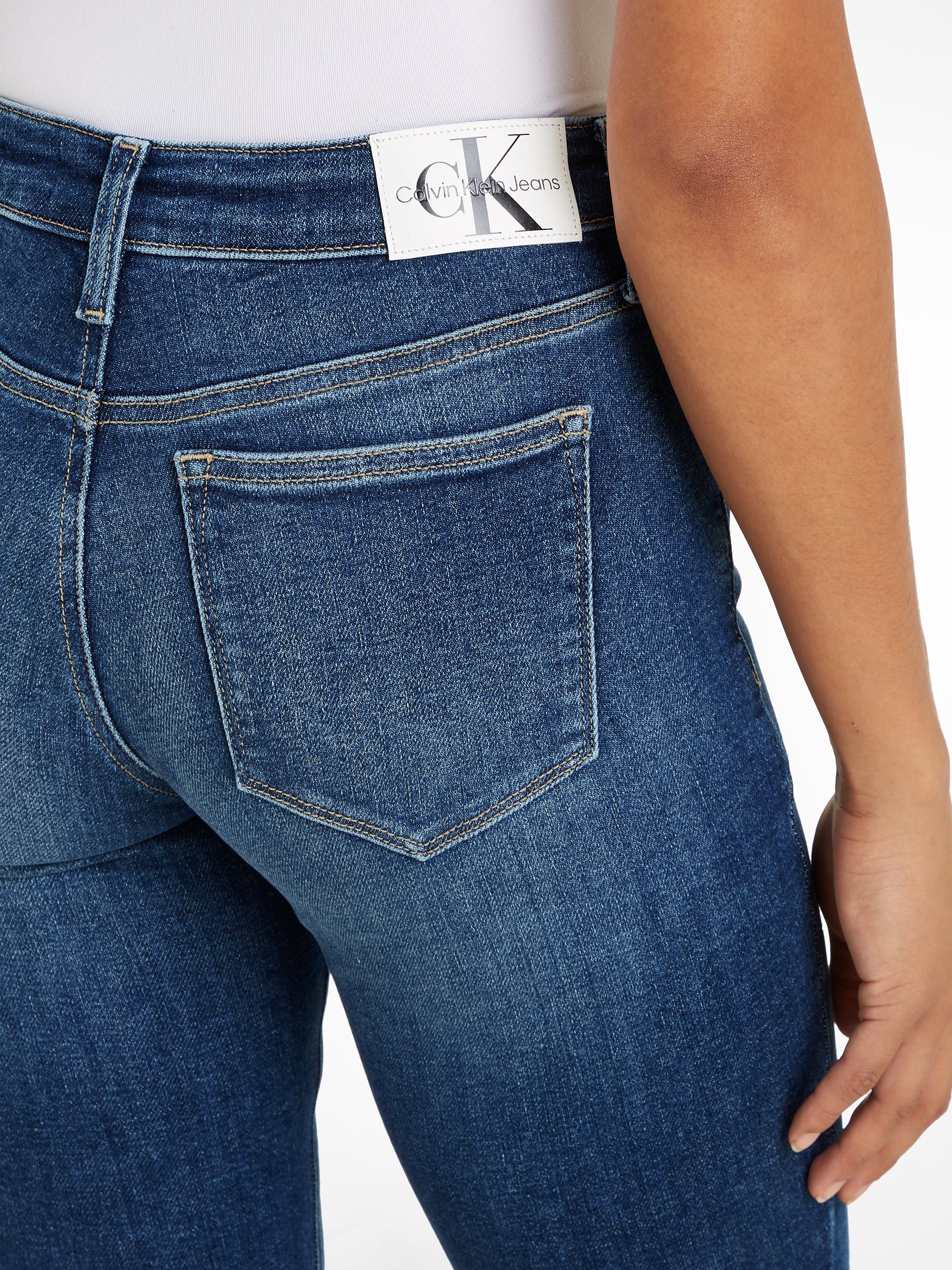Calvin Klein Skinny fit jeans Mid rise skinny in een klassiek 5-pocketsmodel