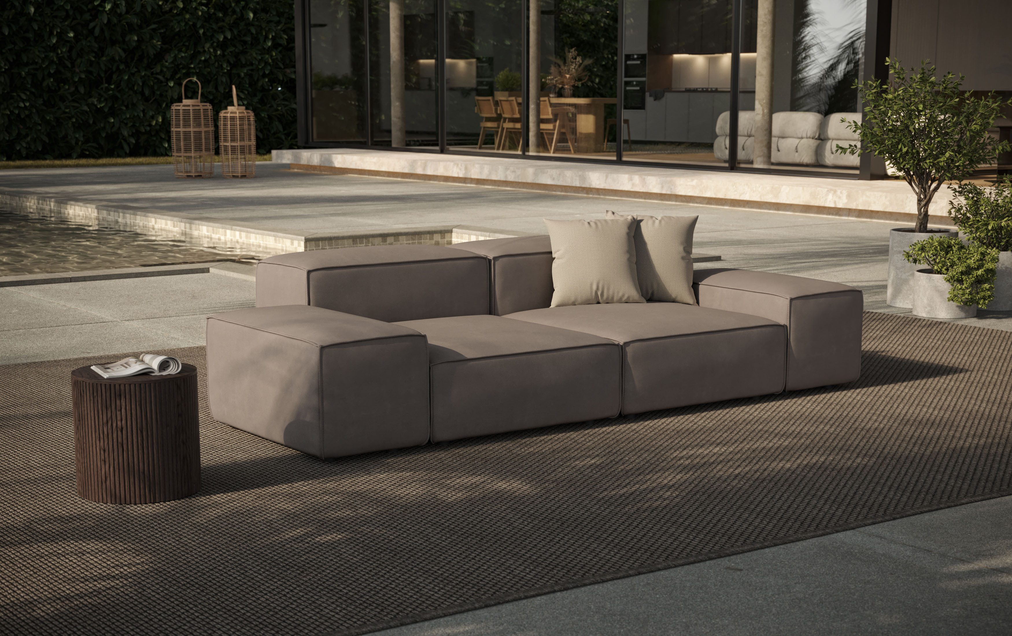 designwerk Megabank Puzzle, designsofa voor binnen en buiten, comfortabel, modulair