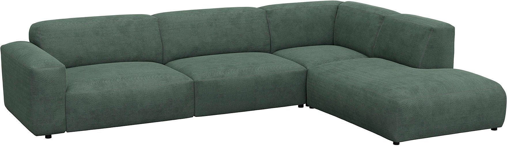 FLEXLUX Hoekbank Lucera, super comfortabel door hoogwaardige zitconstructie met koudschuim