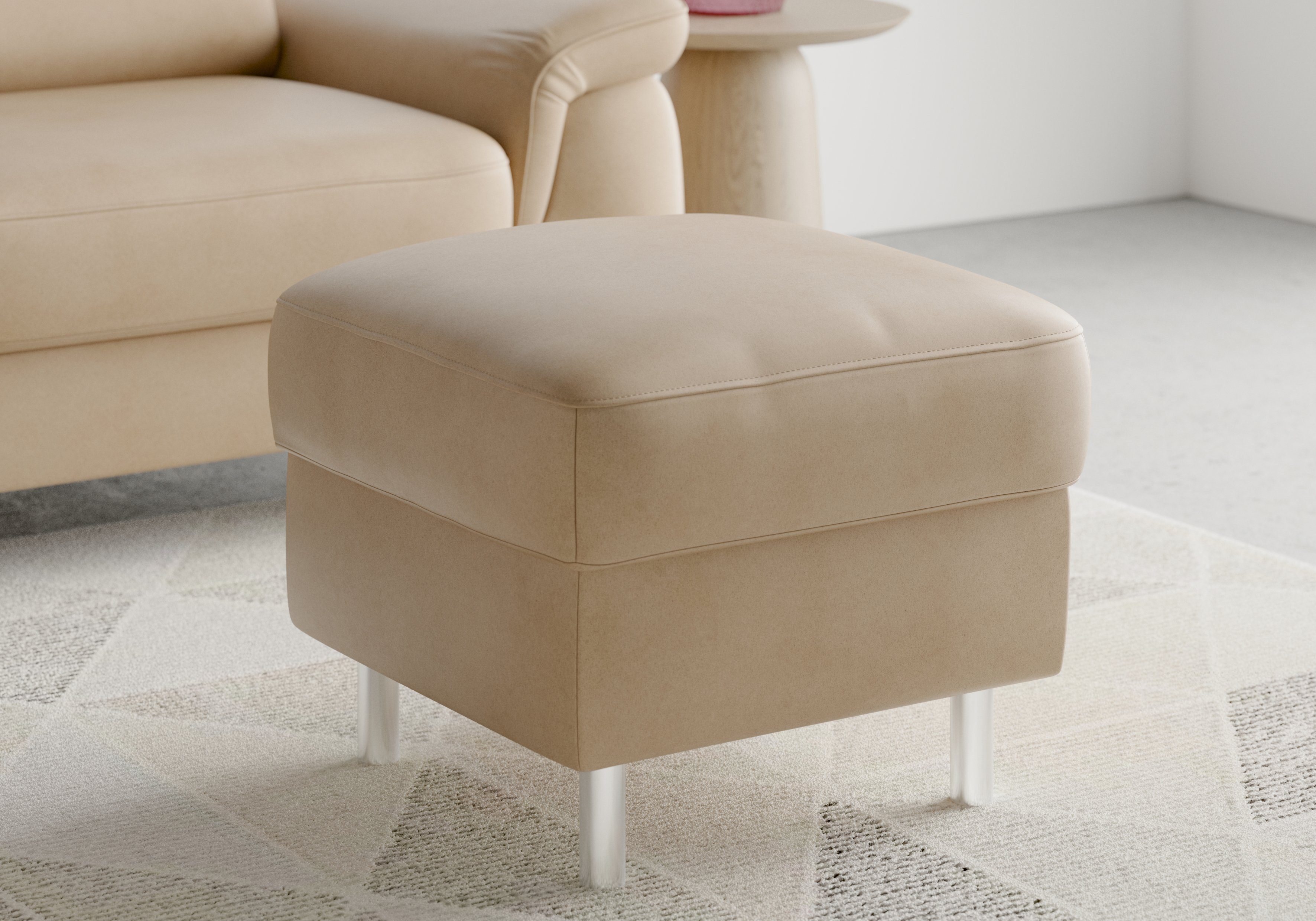 sit&more Hocker met bergruimte Sinatra Zitoppervlak is afneembaar, chroomkleurige, metalen poten